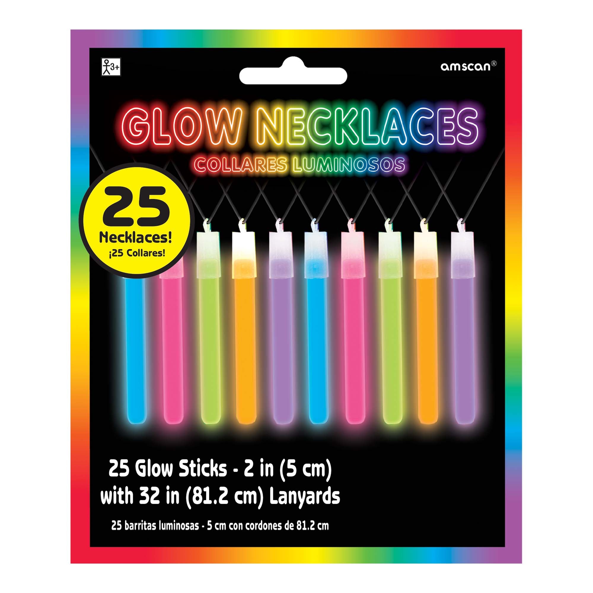 25 Glow Stick  Multicolor  2in