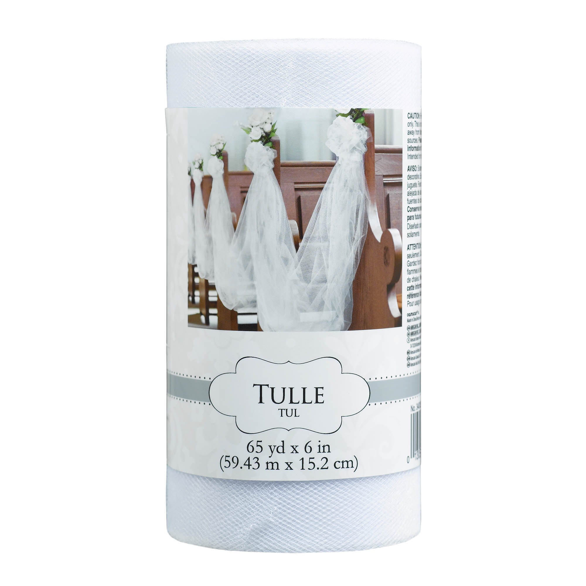 Tulle Spool  White   65Yds.x6in