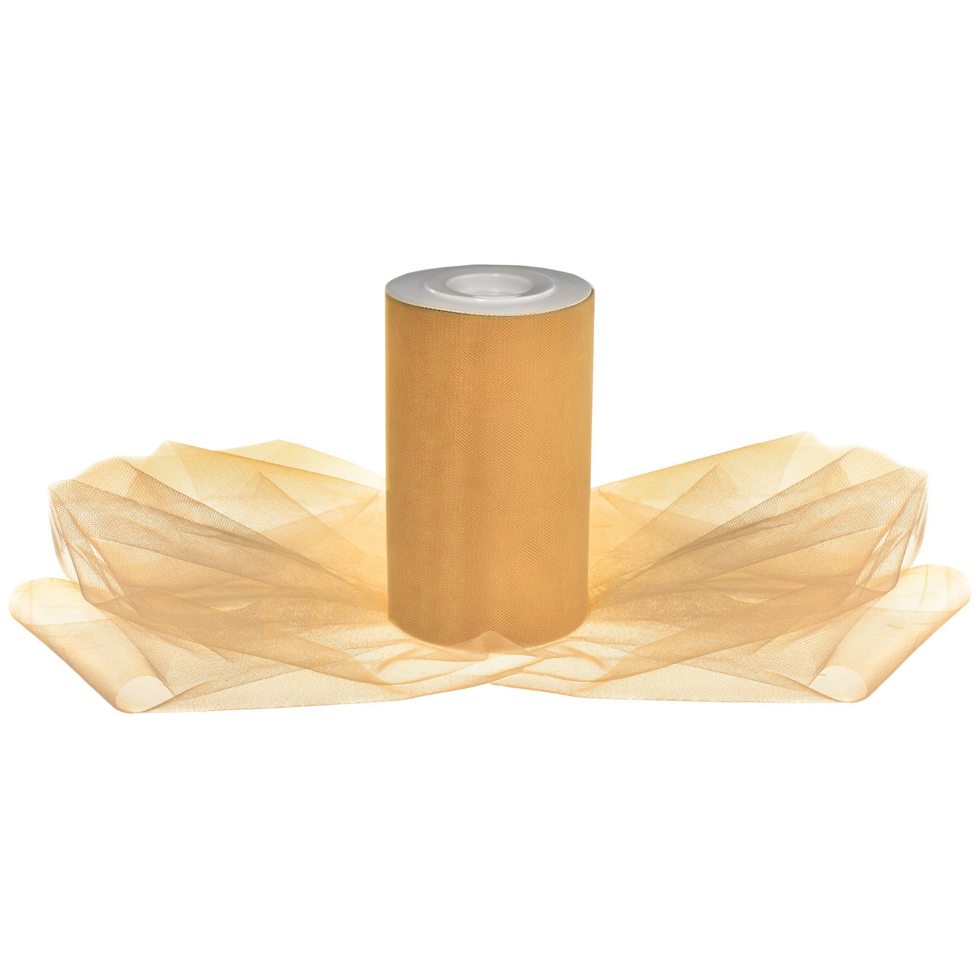 Tulle Spool  Gold  65Ydsx6in
