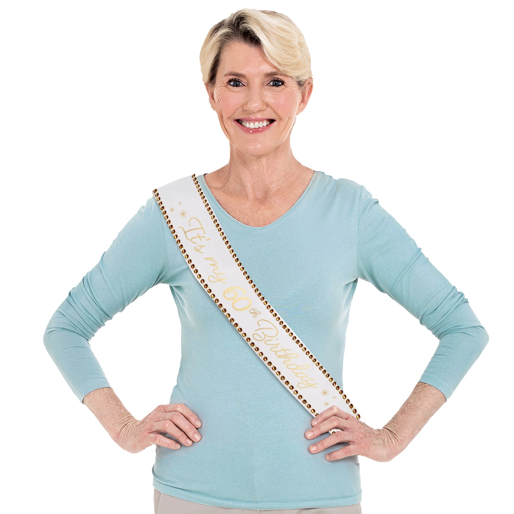 Golden Age Birthday 60th Sahs  Fabric  30in