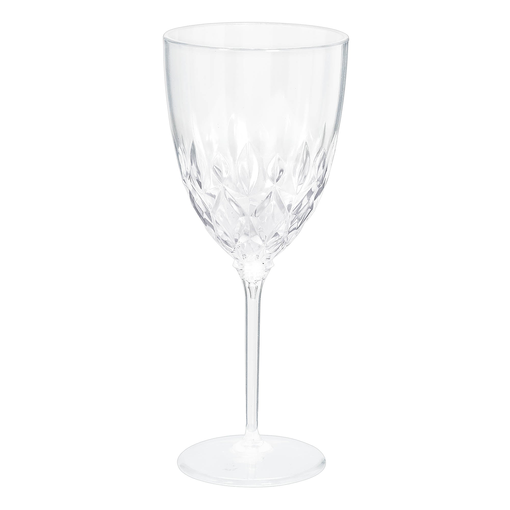Crystal Look Wine Glasses  Clear Plastic    8 pcs  8oz