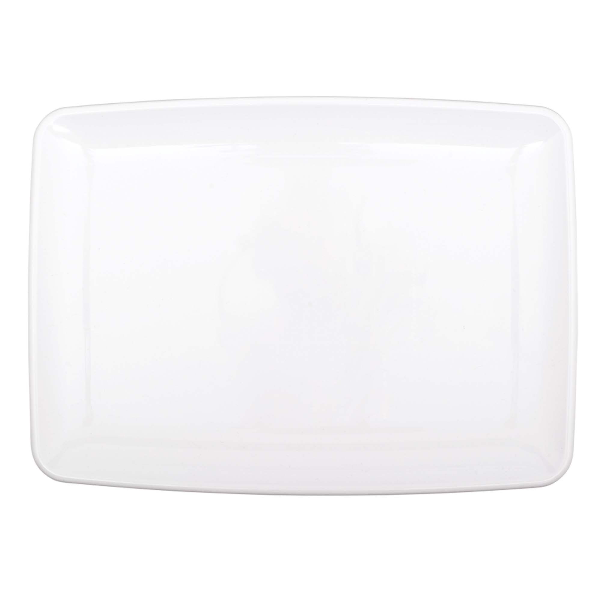 Small Serving Tray  Plastic  Frosty White  8.5x11in
