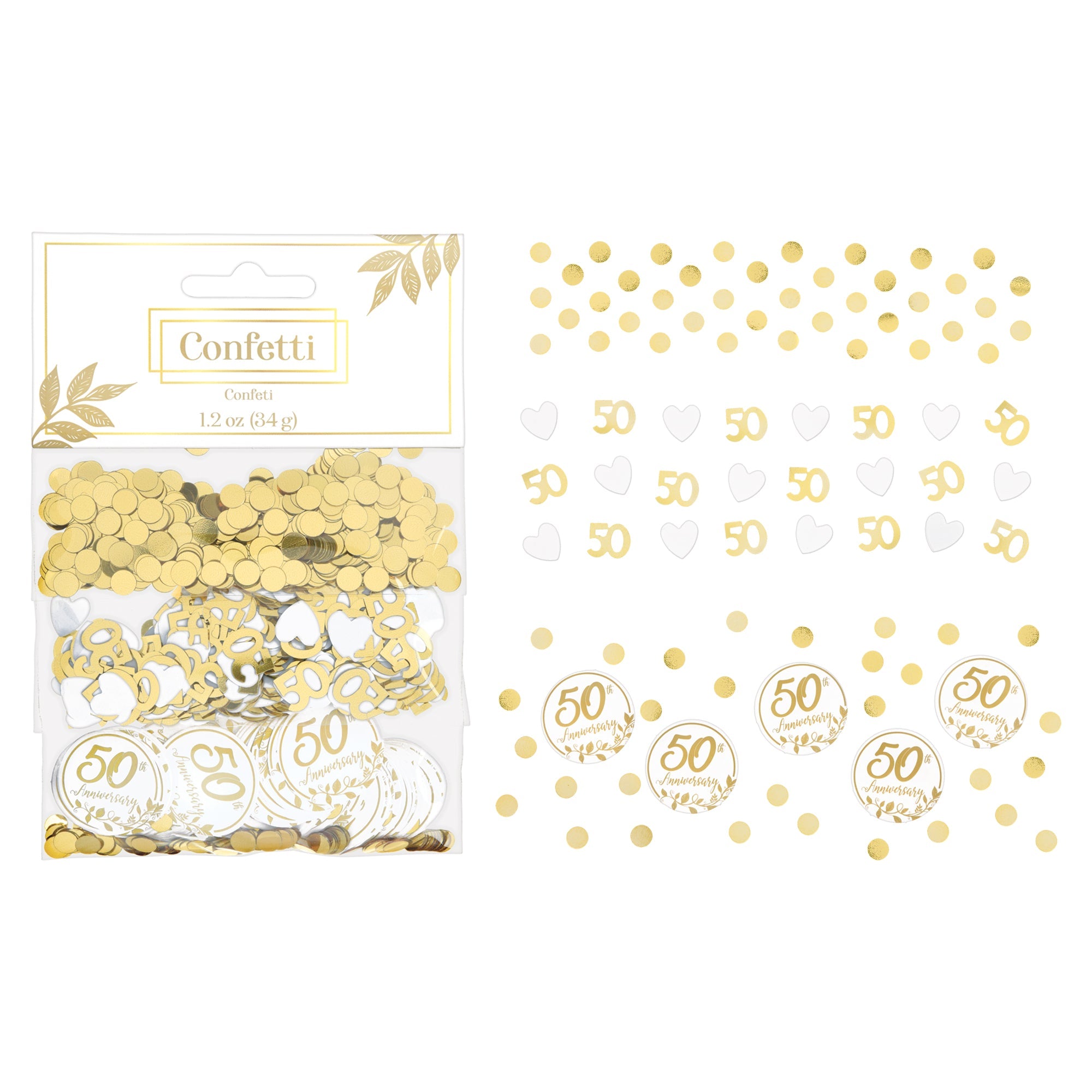 50th Anniversary  Confettis  Foil & Paper  1.2oz
