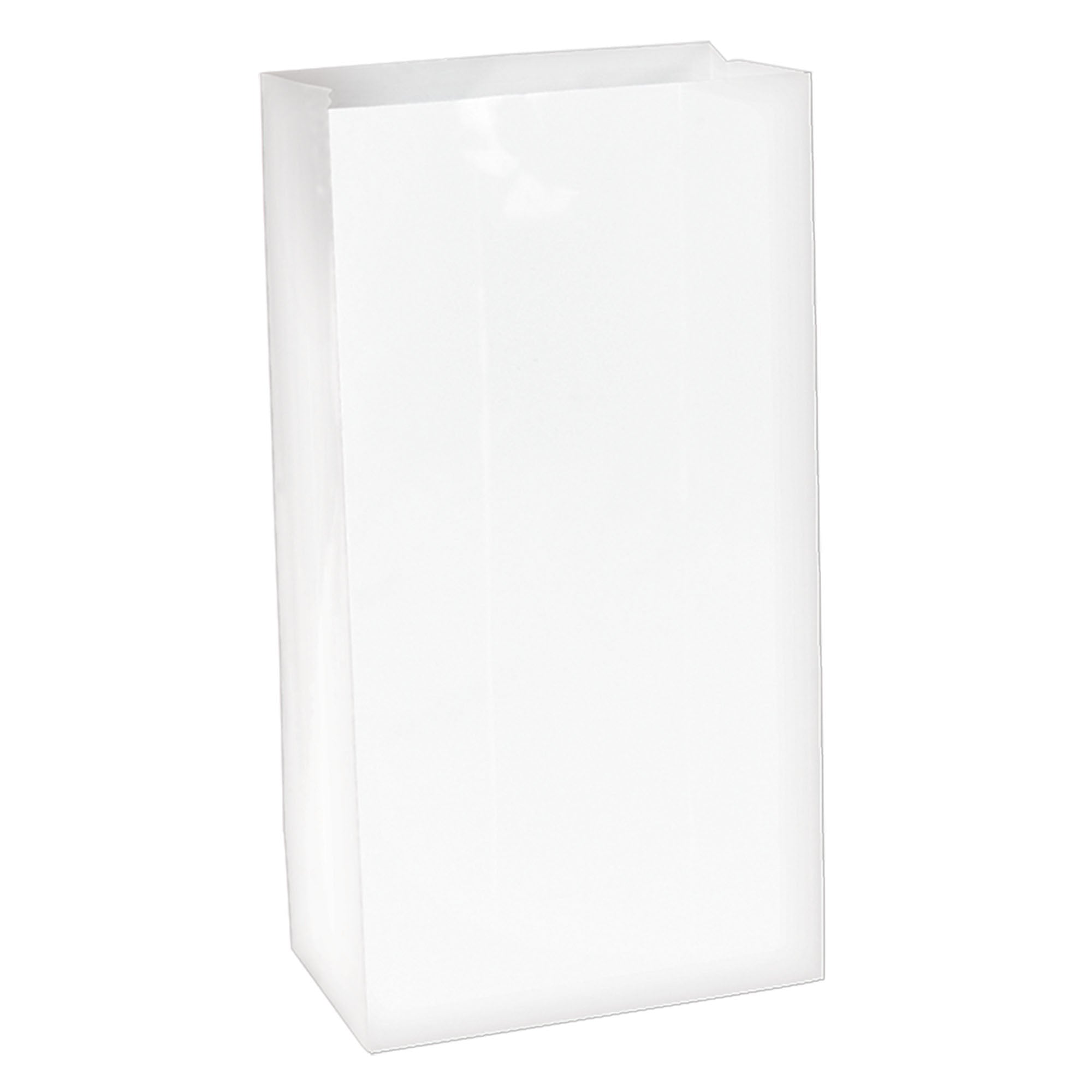 12 Mini Packaged Paper Bags  Frosty White  6.5x3x2in