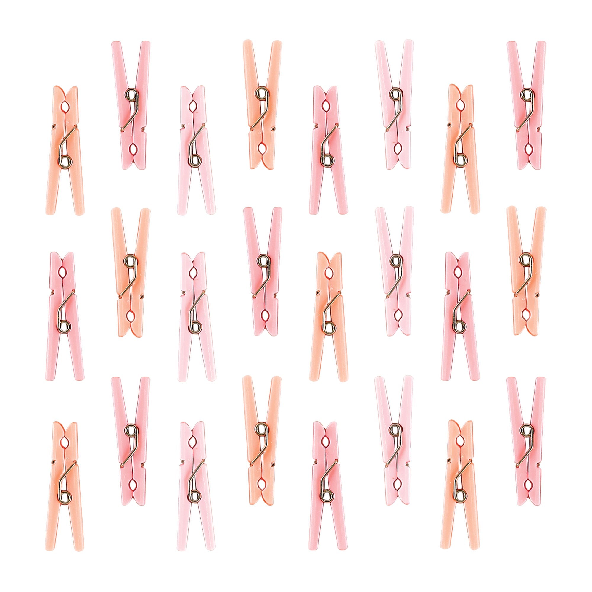 24 Clothespins Favors   1.375x.375in Pink Multi