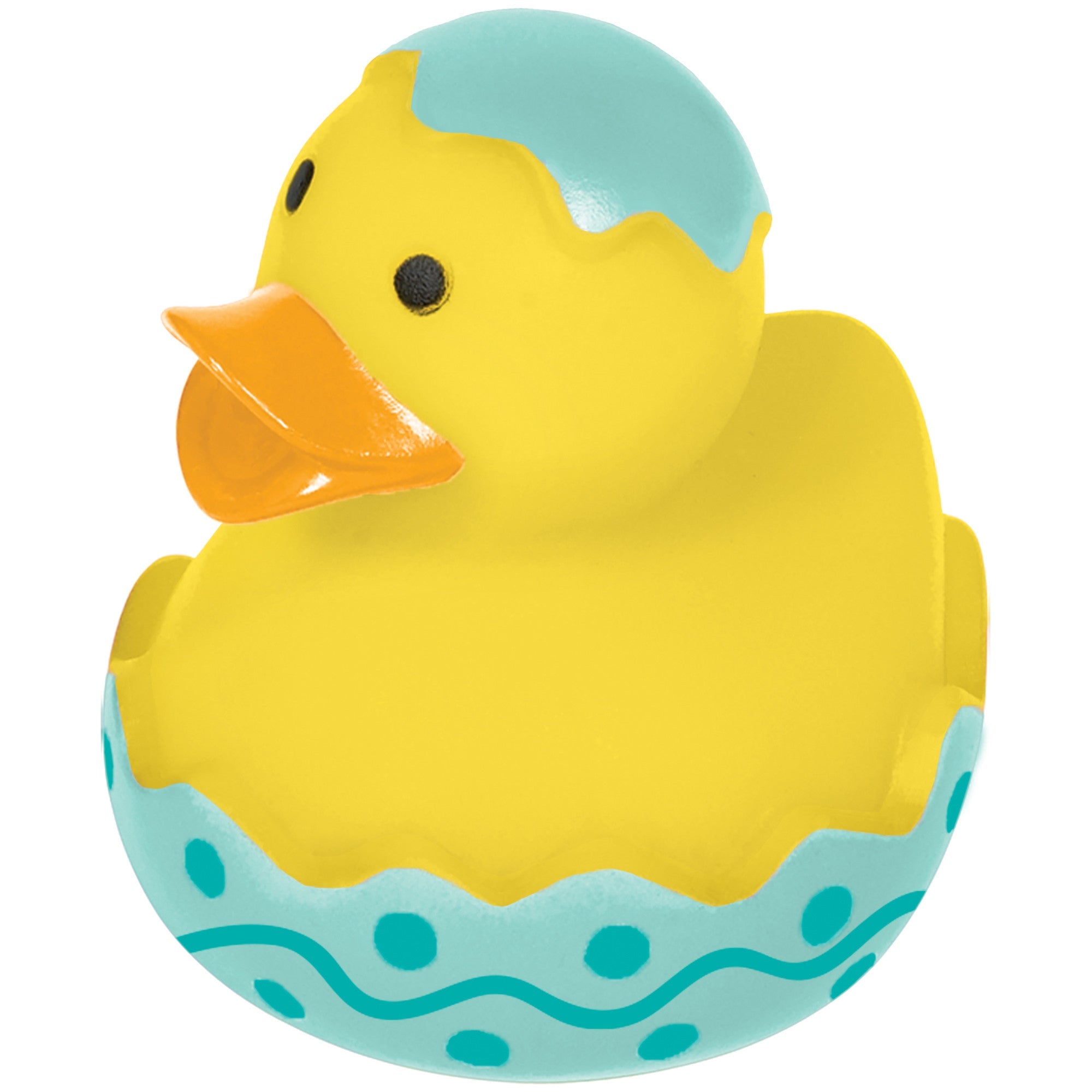 Easter Rubber Duck Teal 2.25x2in