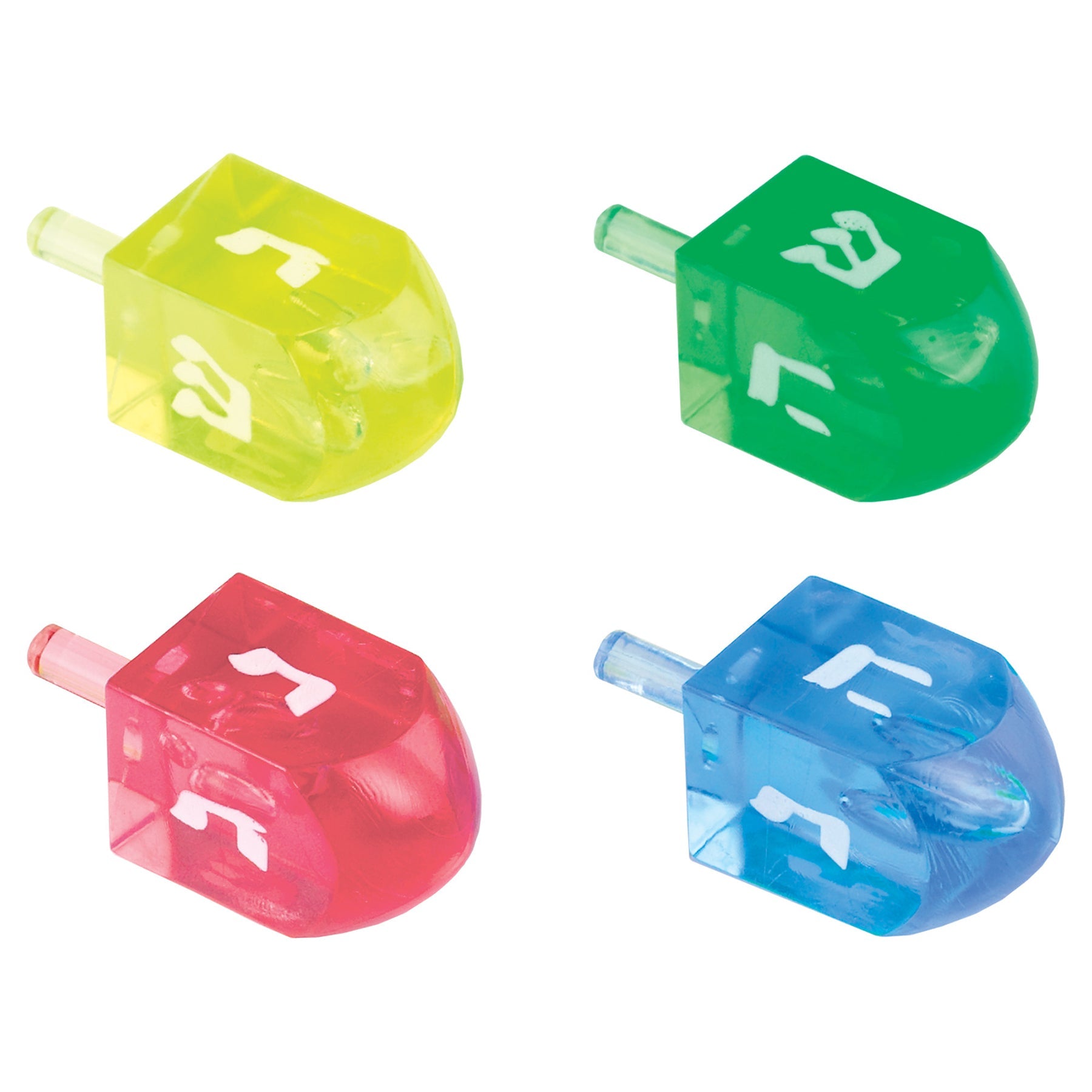 Hanukkah 4pcs Dreidel Game 1.75x.75in