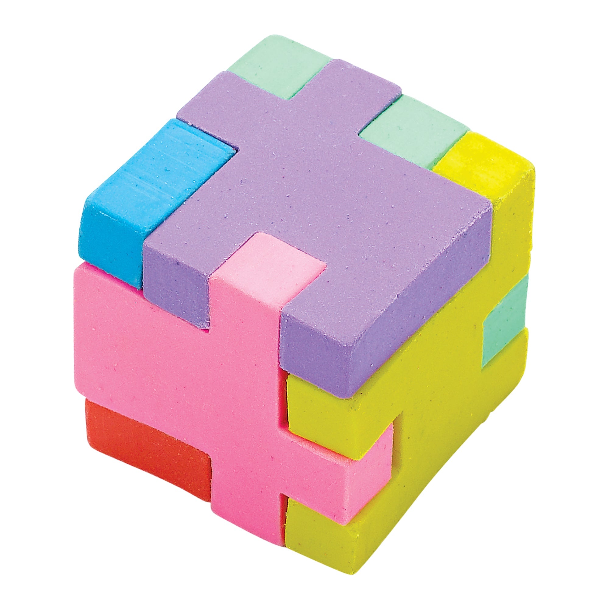 12 Puzzle Cube Erasers Favors  1.125x1.125x1.125in