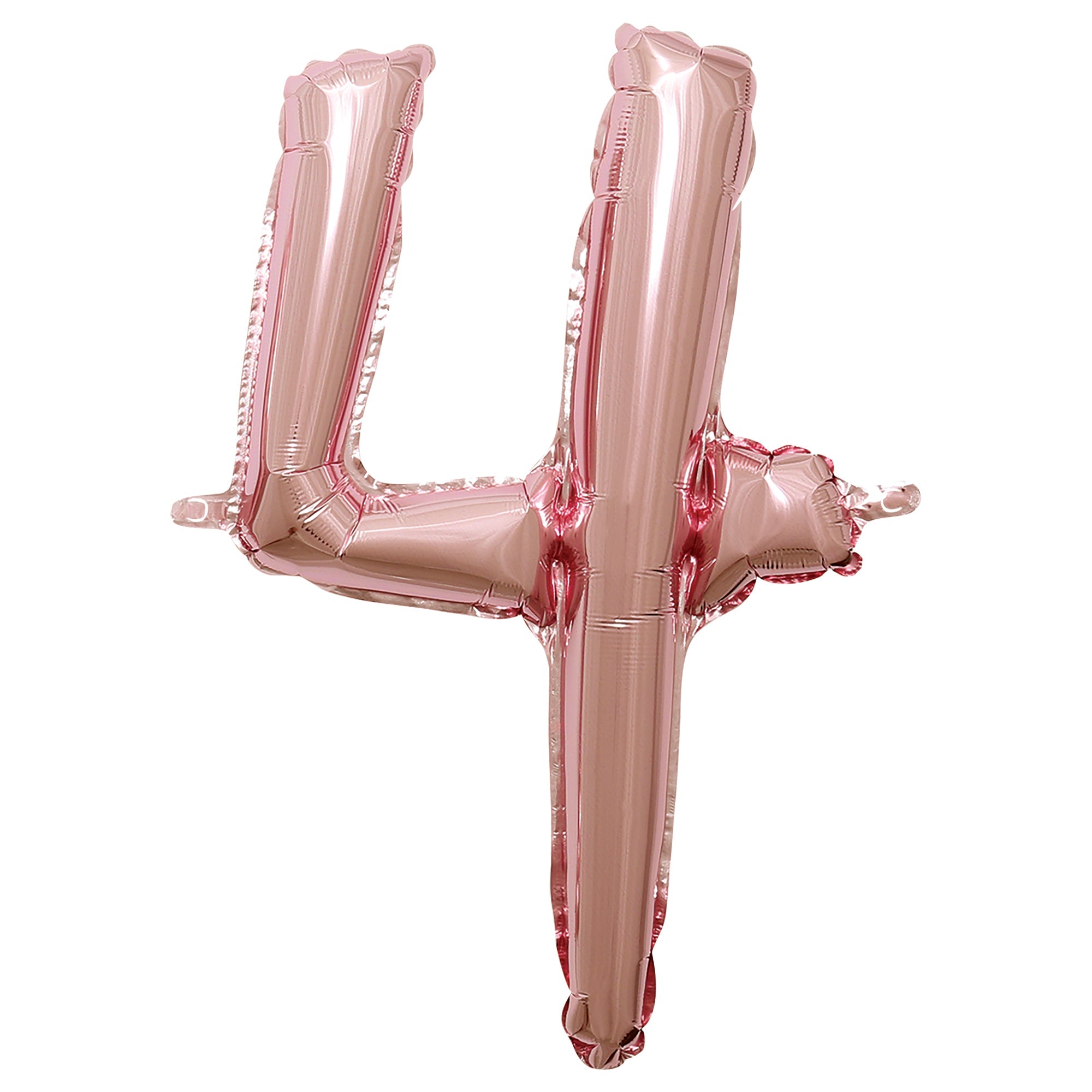 Air-Filled Balloon  Number 4  Rose Gold  16in