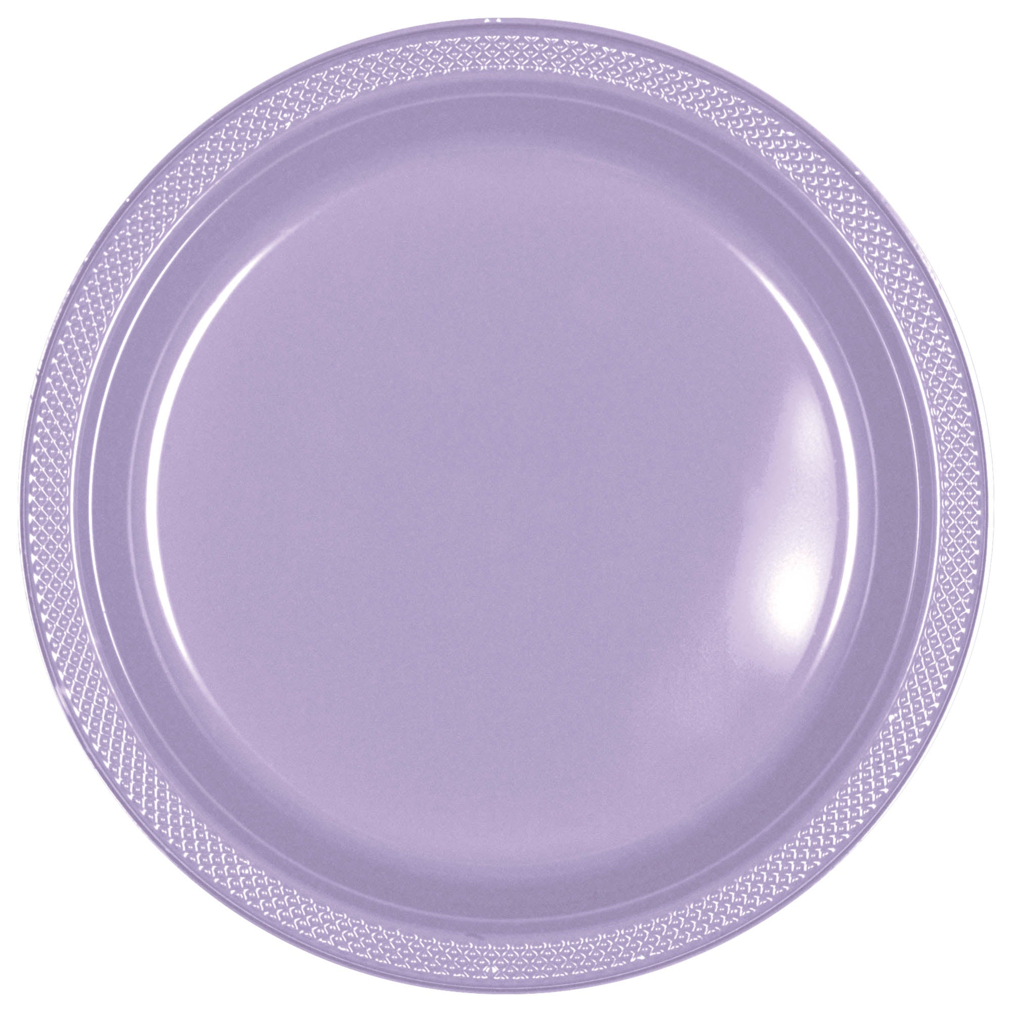 Round Plastic Plates  Lavender  20 pcs  7in