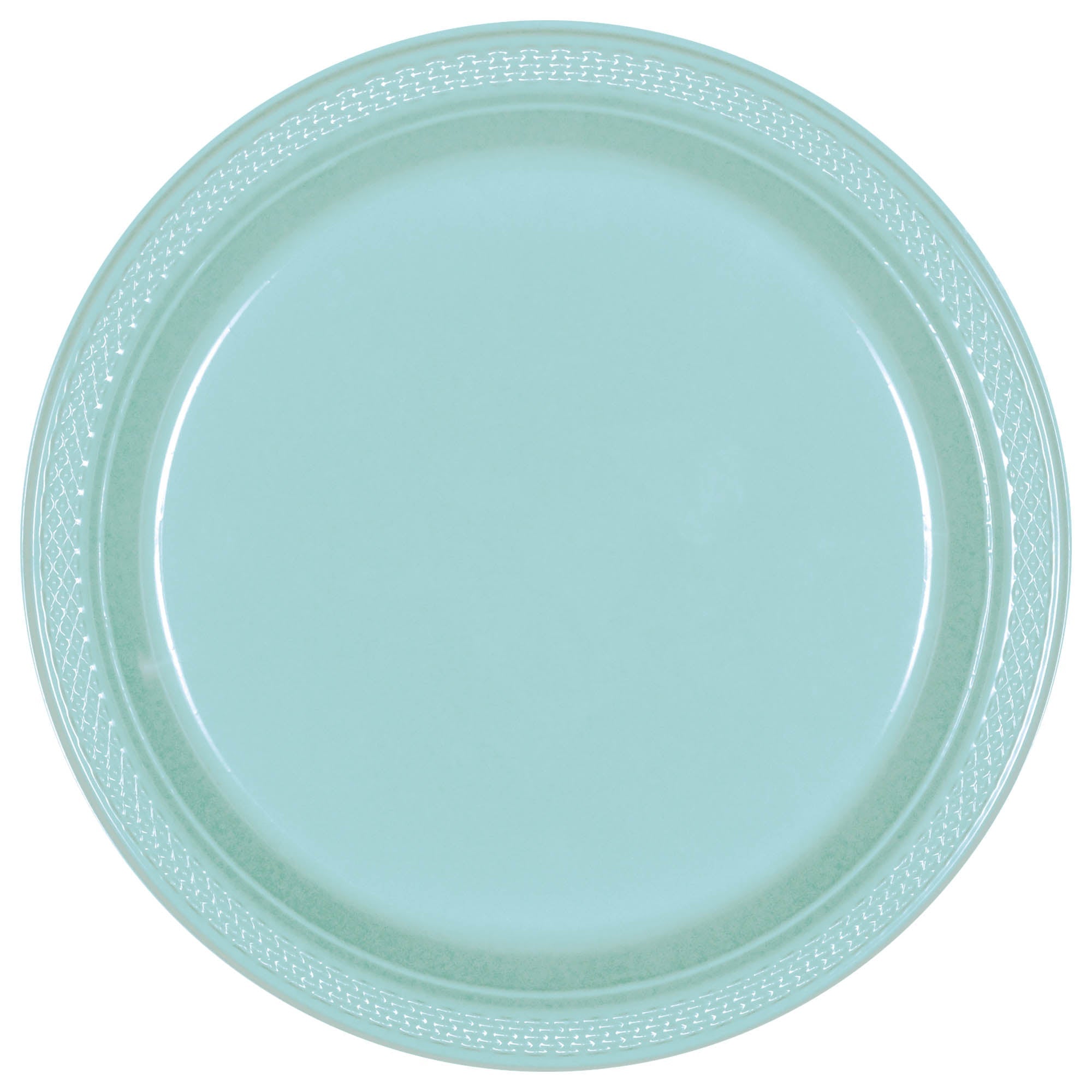Round Plastic Plates  Robin Egg Blue  20 pcs  7in