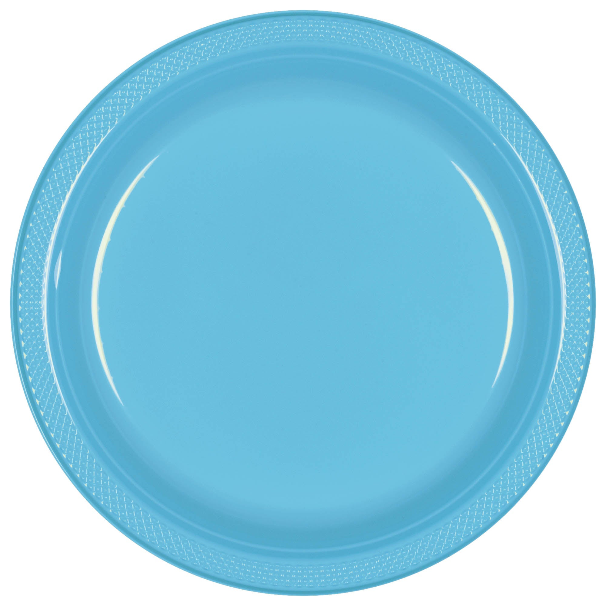 Round Plastic Plates  Caribbean Blue  20 pcs  7in