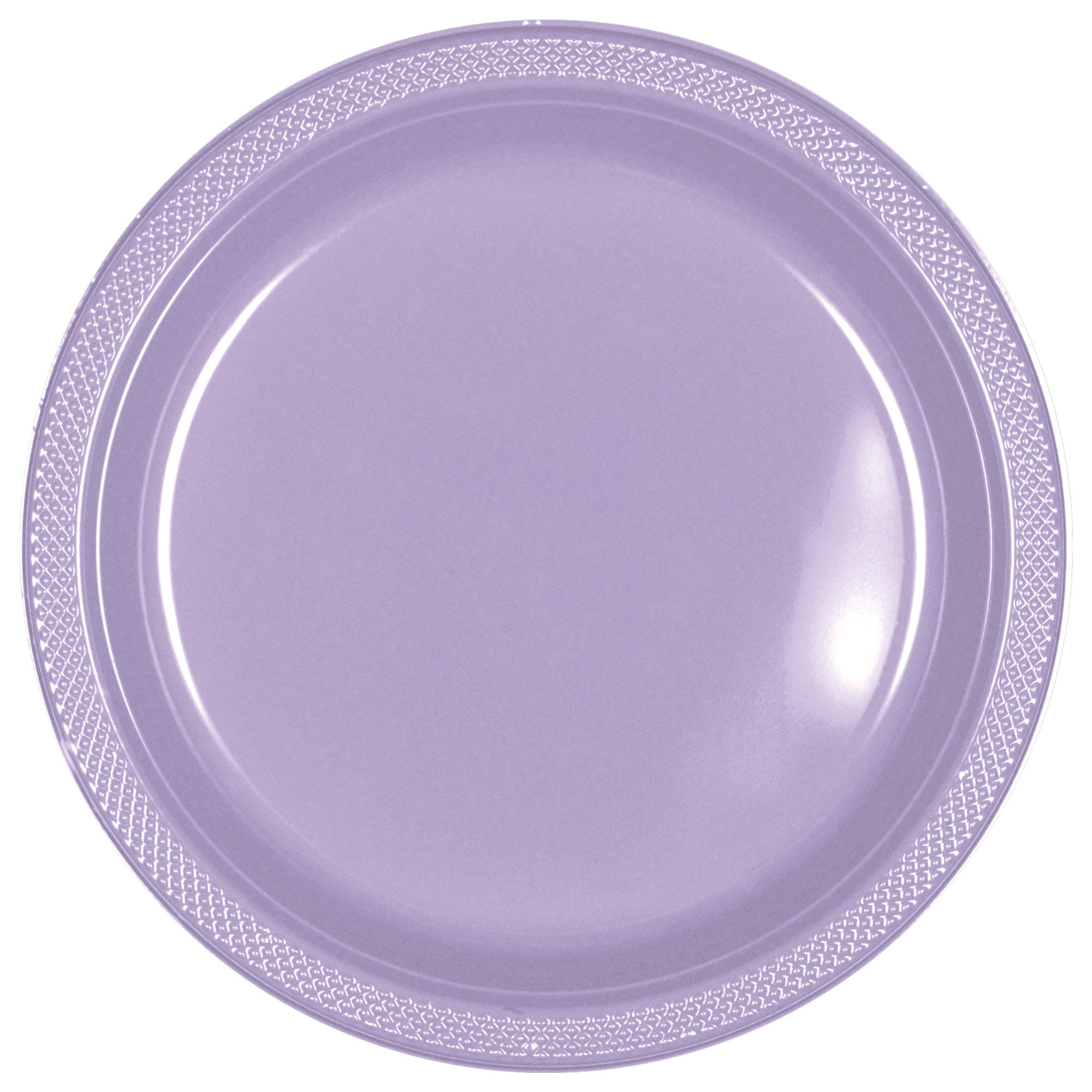 Round Plastic Plates  Lavender  20 pcs  9in