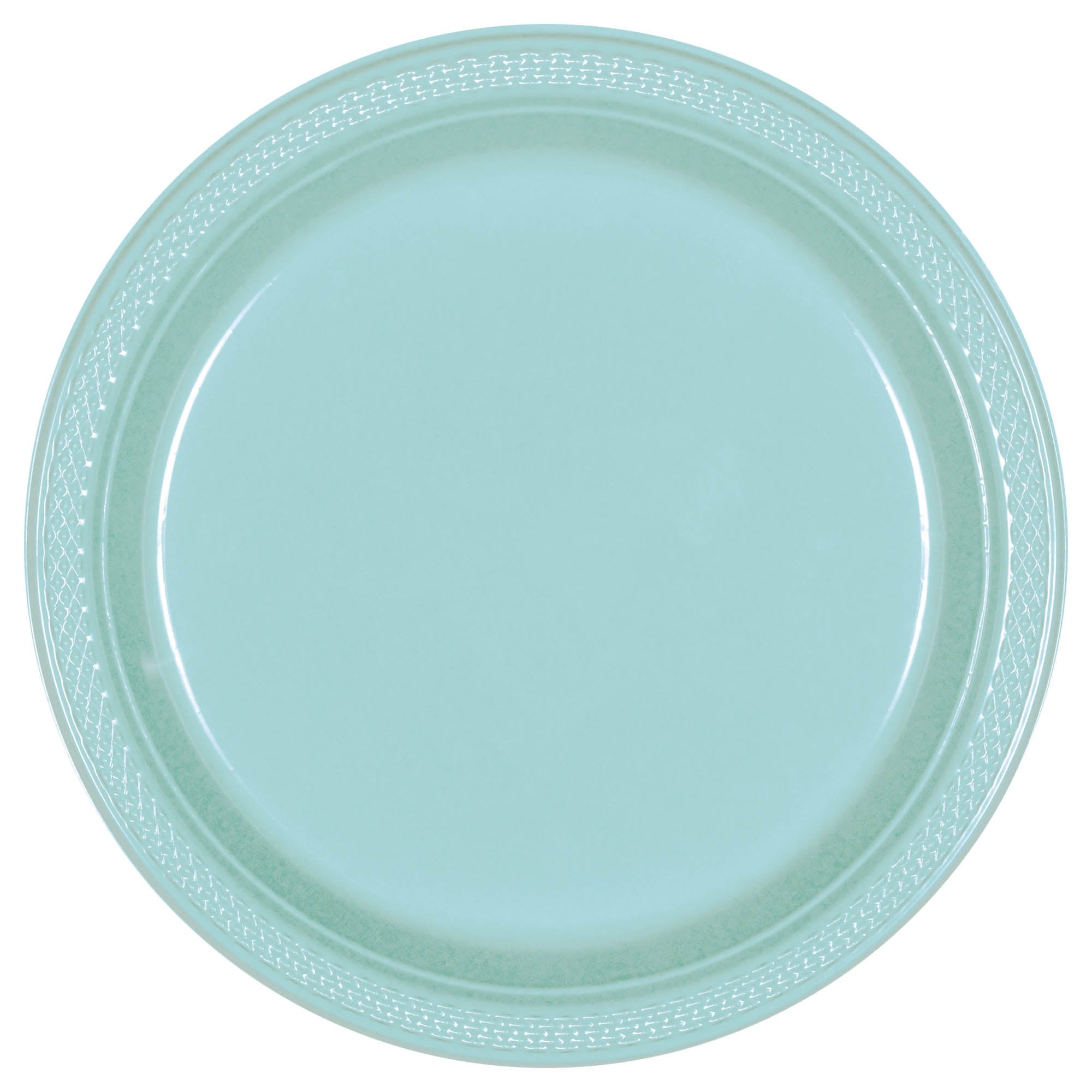 Round Plastic Plates  Robin Egg Blue  20 pcs  9in