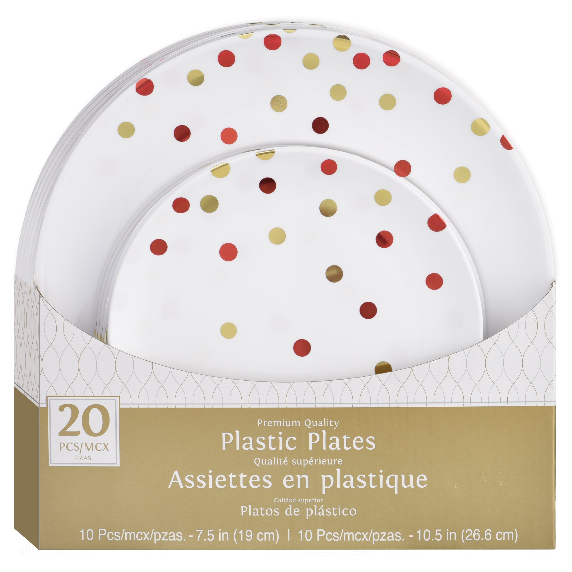 Plastic Plates  Premiun Quality  20 pcs  7.5in and 10.5in