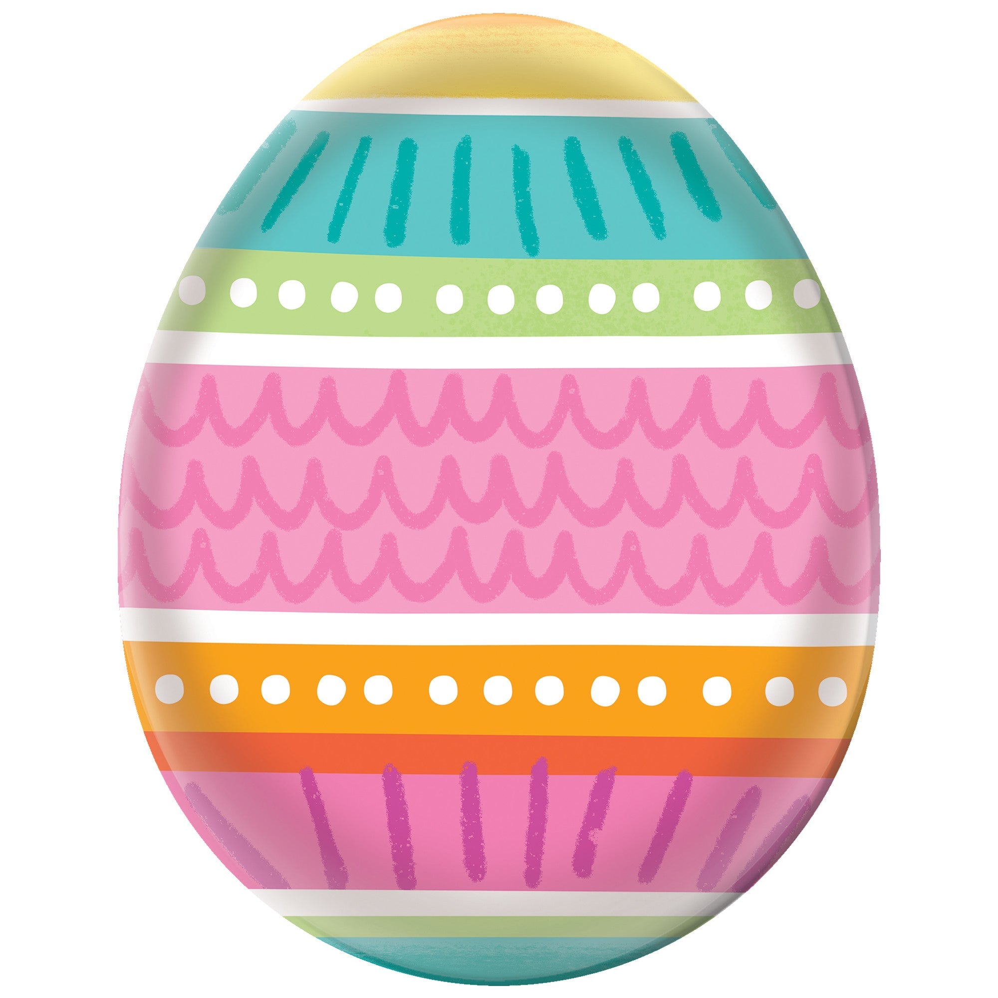 Easter Egg Shaped Melamine Platter 16.25in