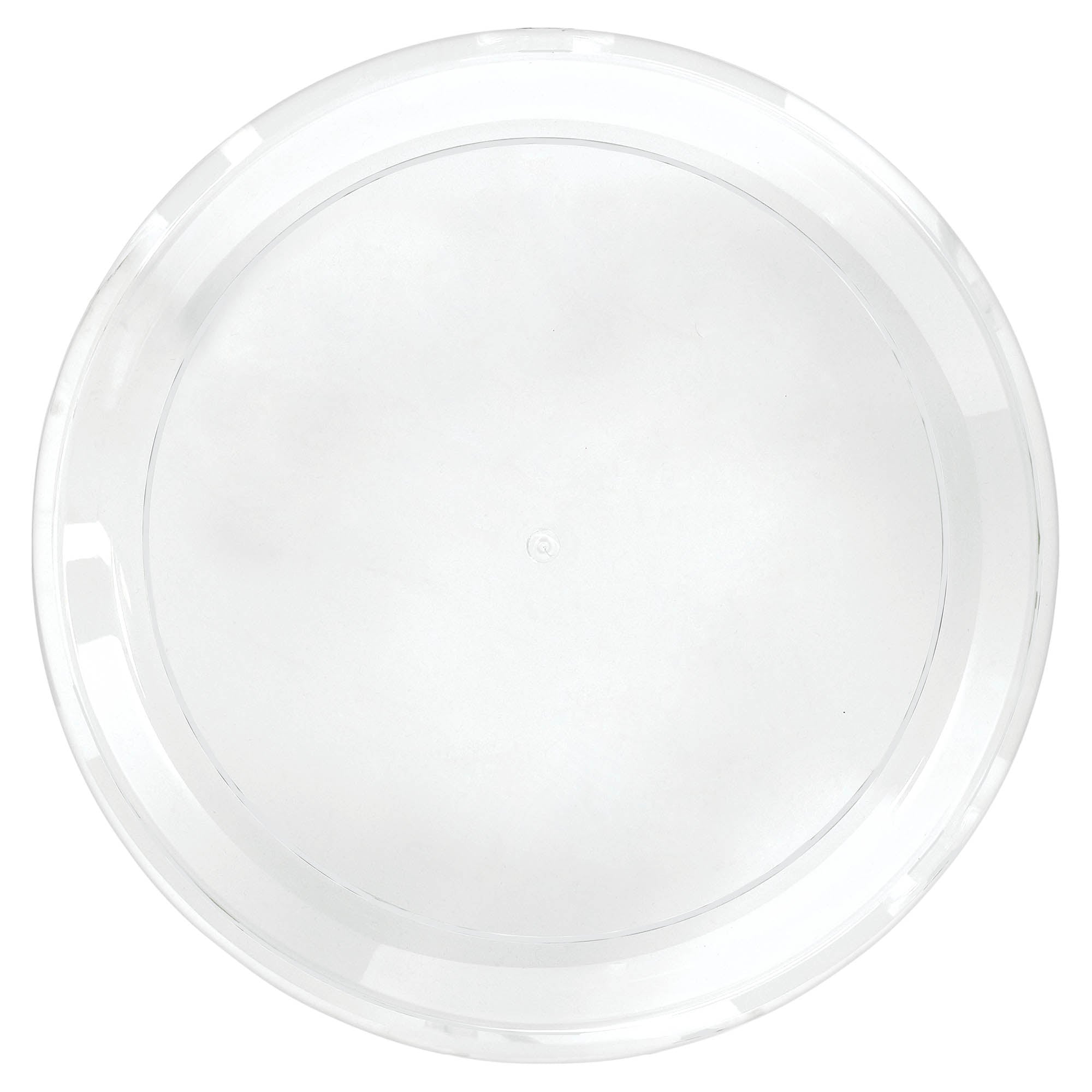 Round Plastic Platter  Clear  16in