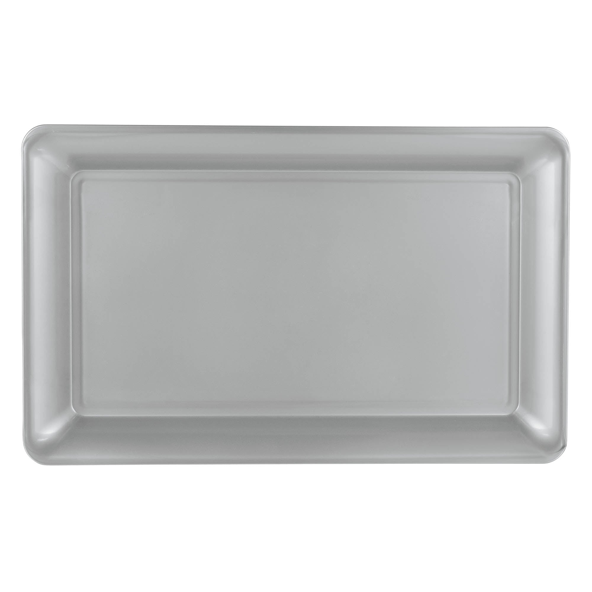 Plastic Tray  Silver  11x18in