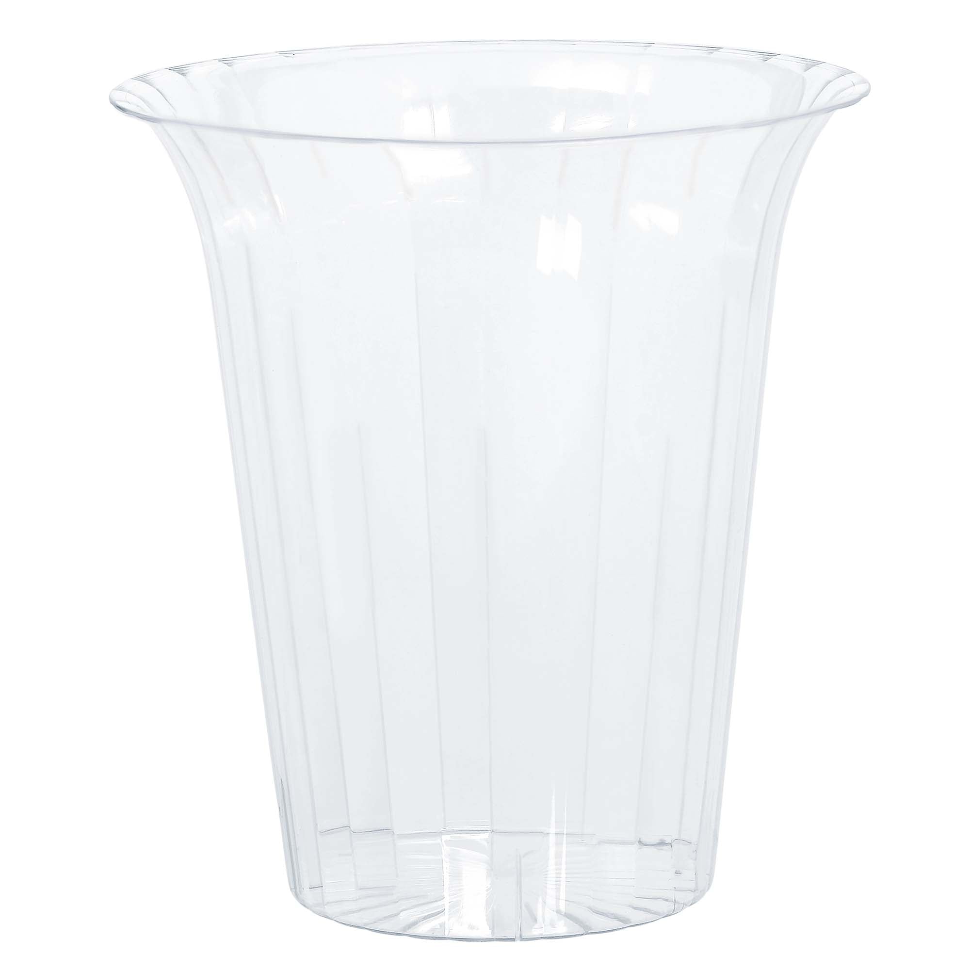 Medium Flared Cylinder Container  Plastic Clear  5.875in