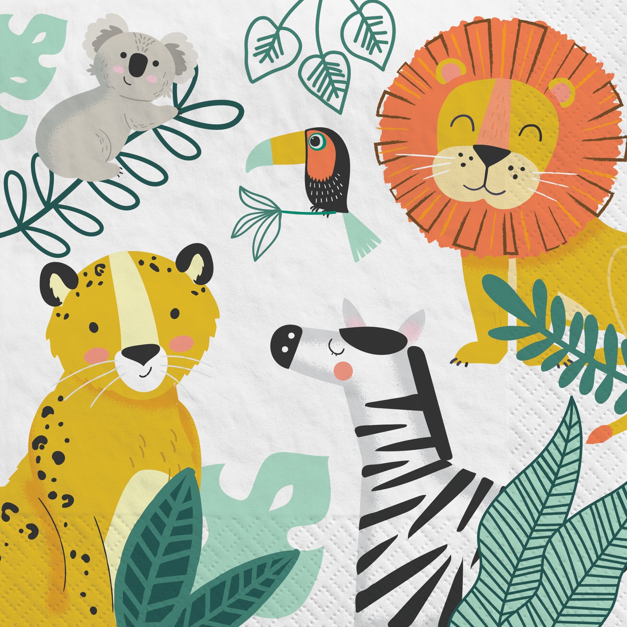 Get Wild Birthday 16 Luncheon Napkins  12.875x12.875in