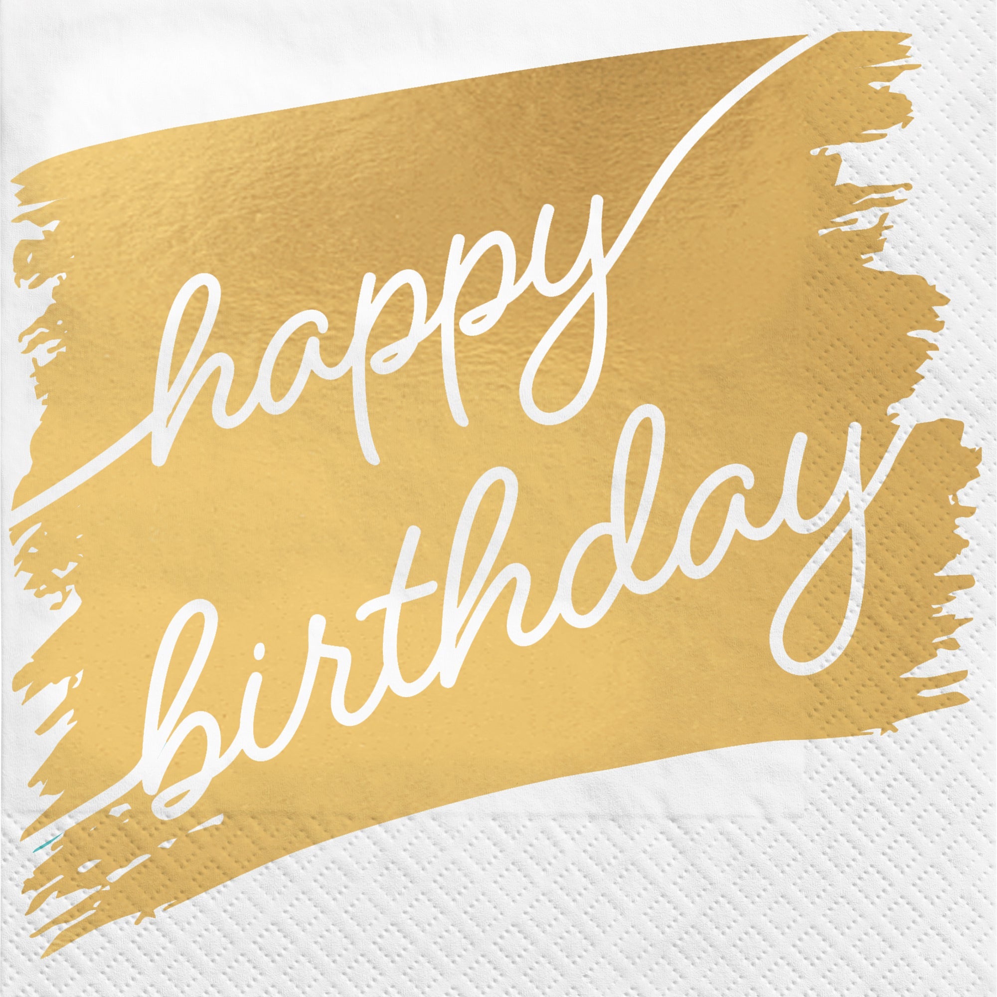 Golden Birthday 16 Luncheon Napkins  12.875x12.875in