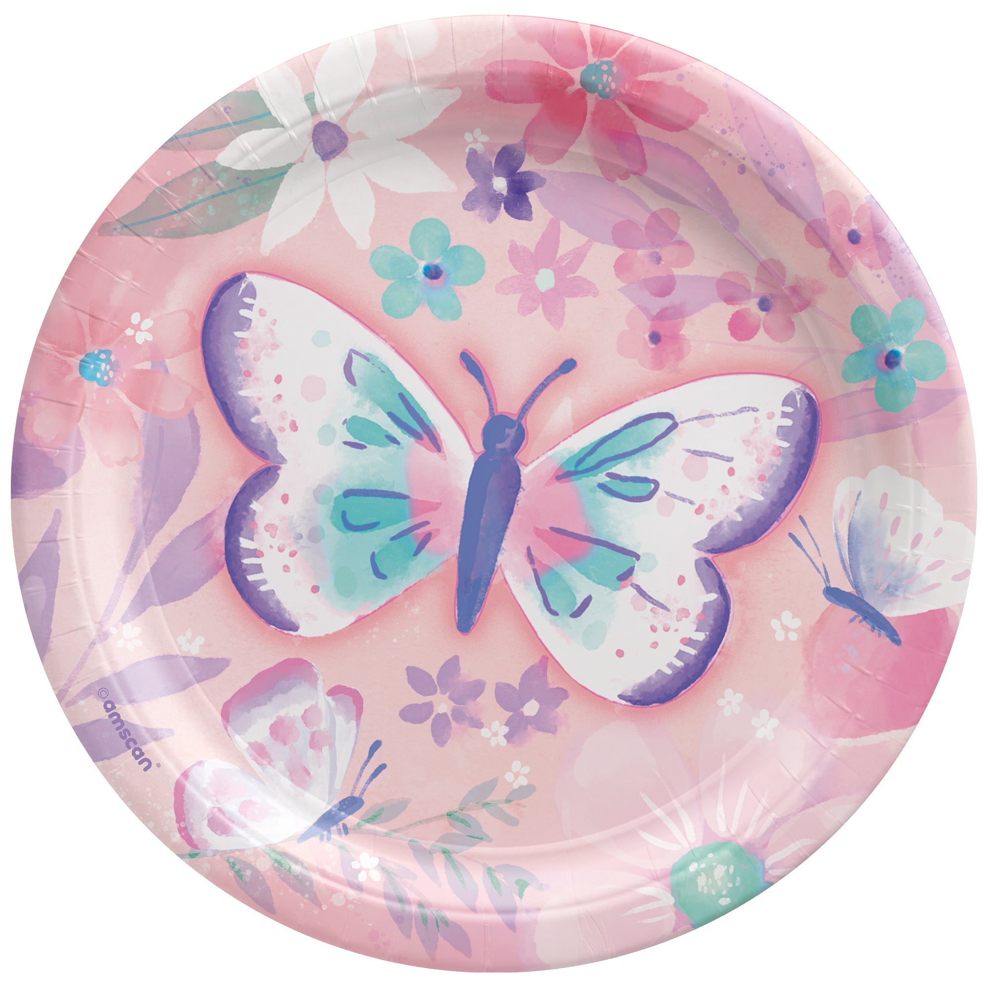 Flutter 8 Round Paper Plates  7in
