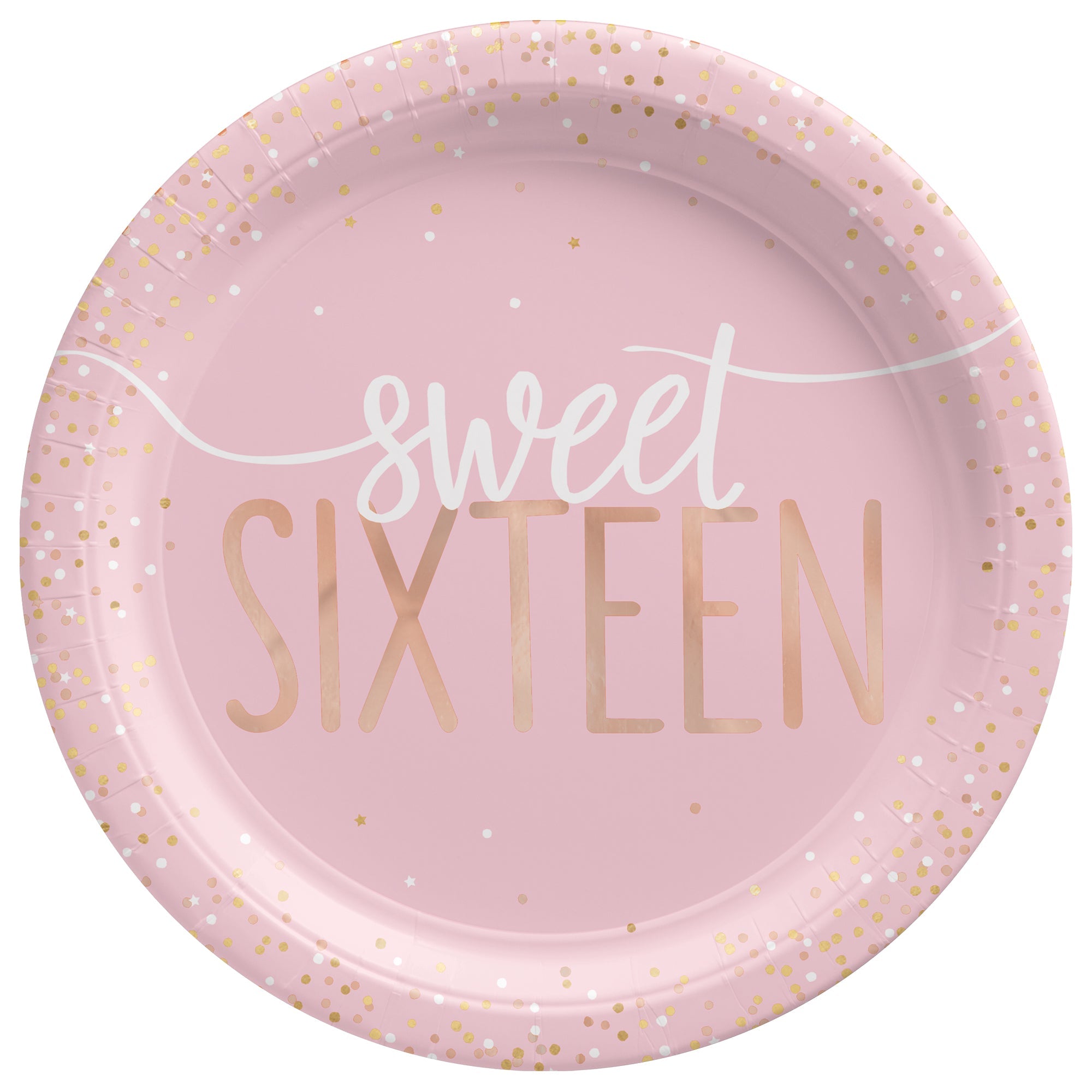 Sixteen Blush 8 Round Paper Plates   7in