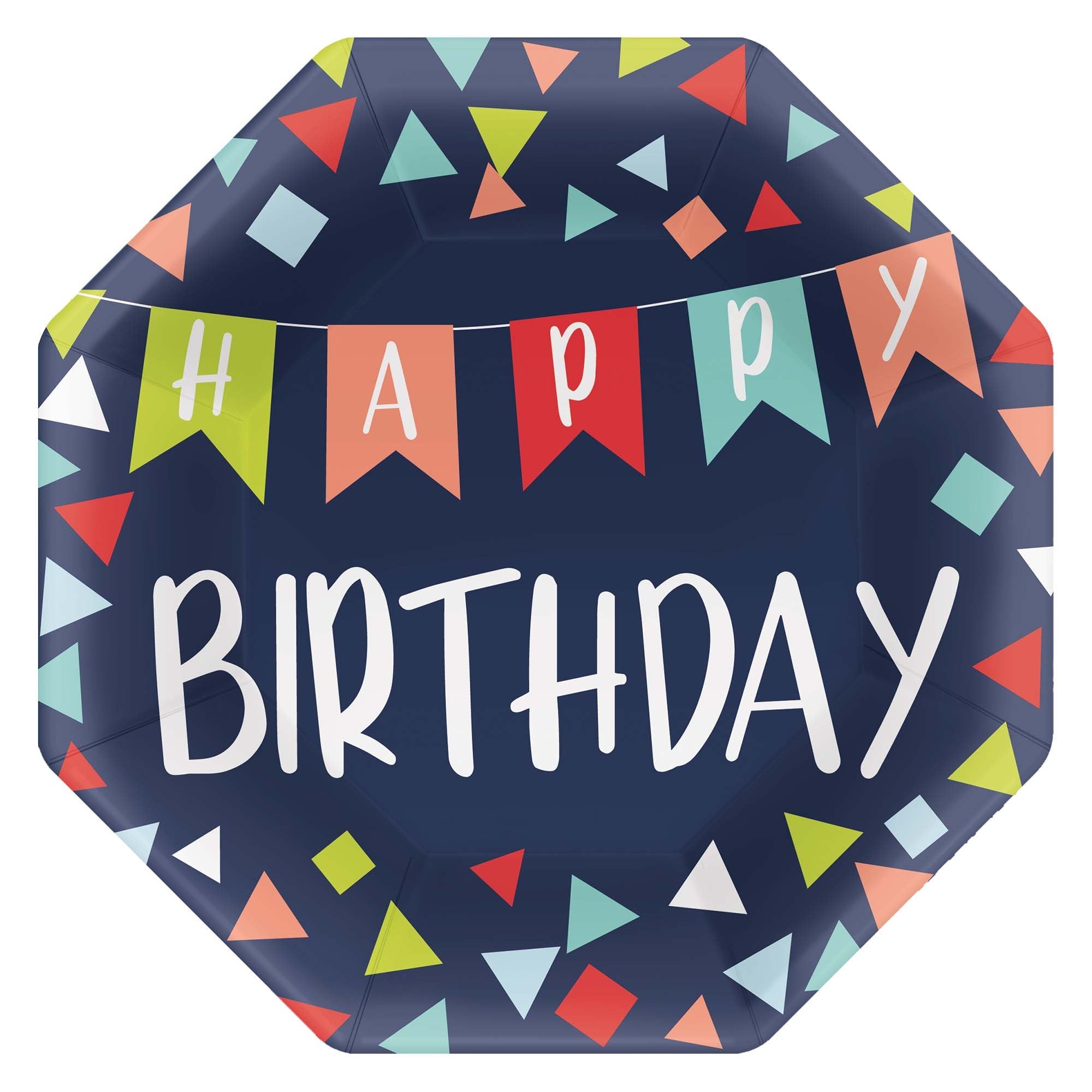 A Reason to Celebrate 8 Octagonal Paper Plates  7in 