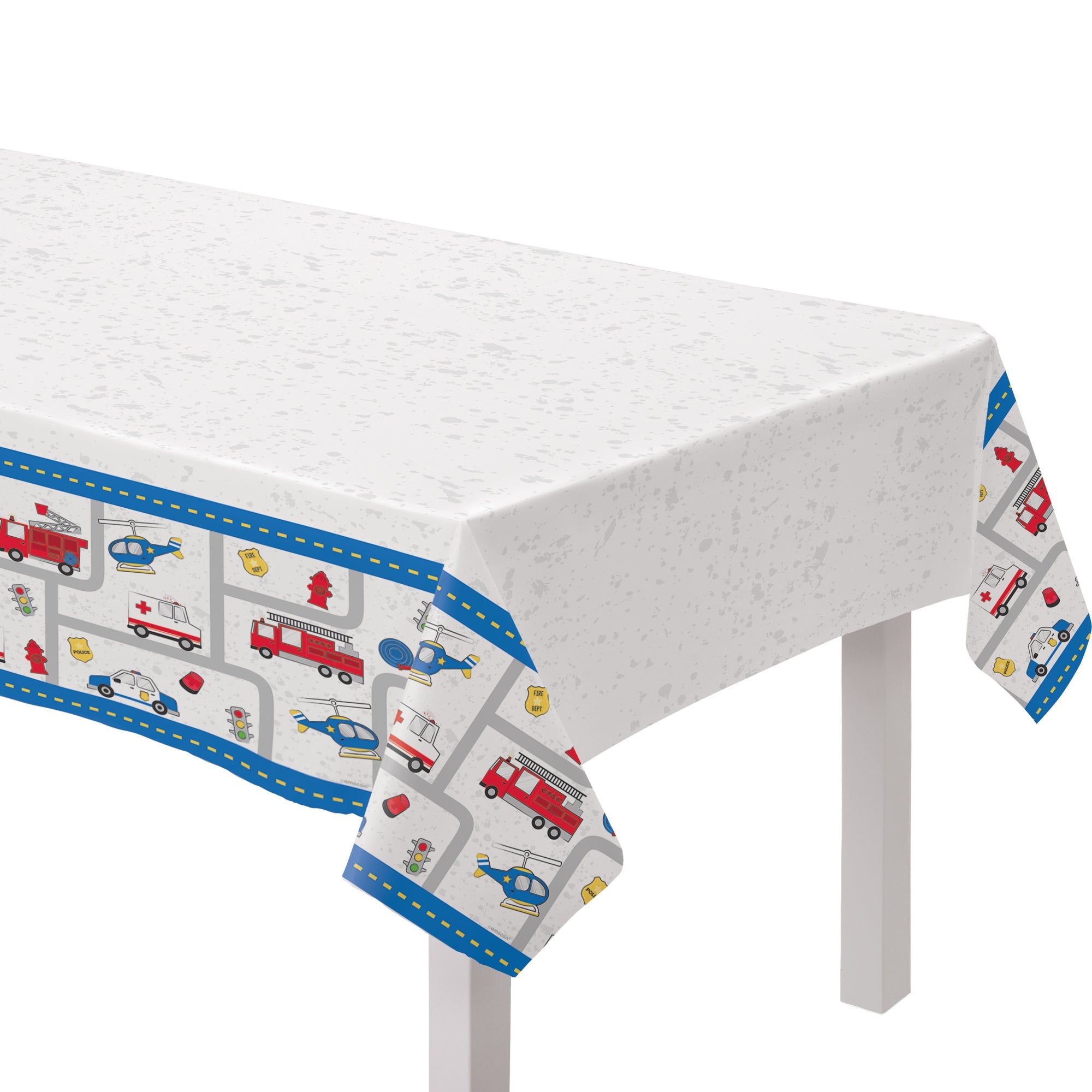 First Responders Plastic Table Cover  54x96in