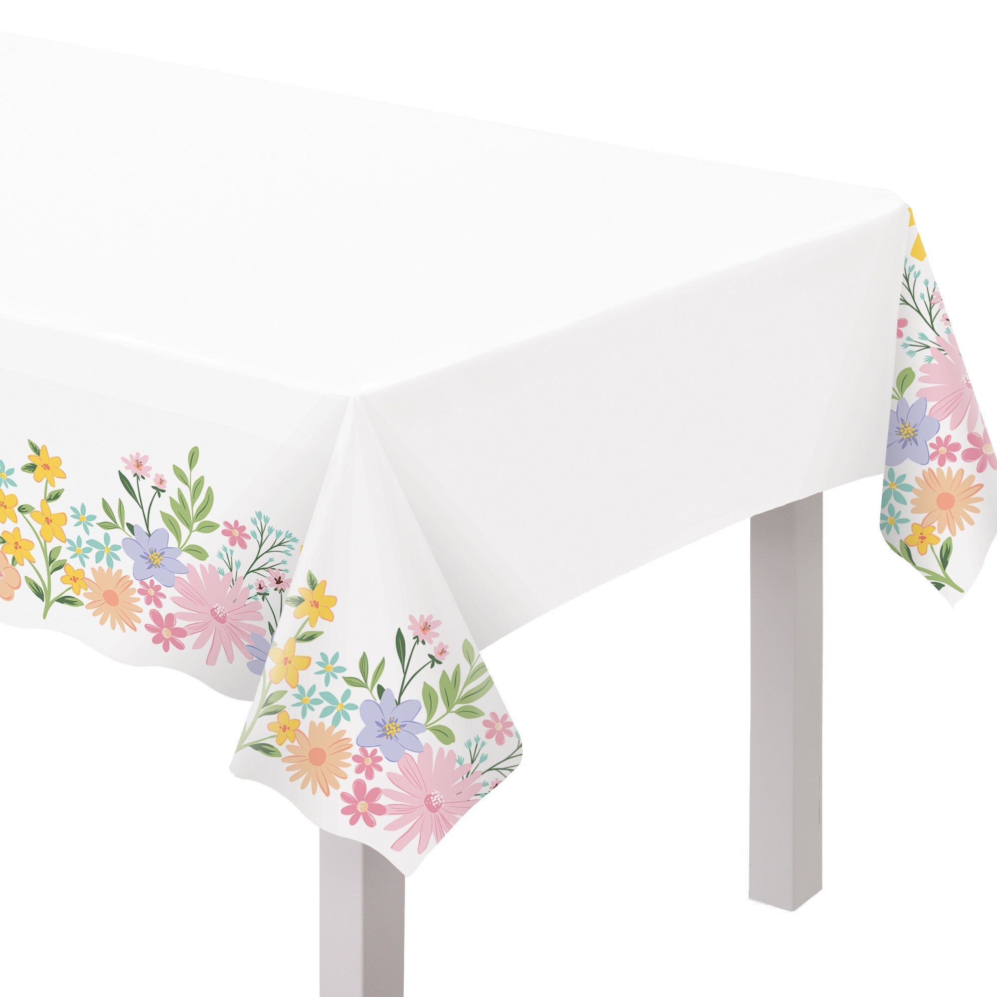 Springtime Blooms Plastic Tablecover