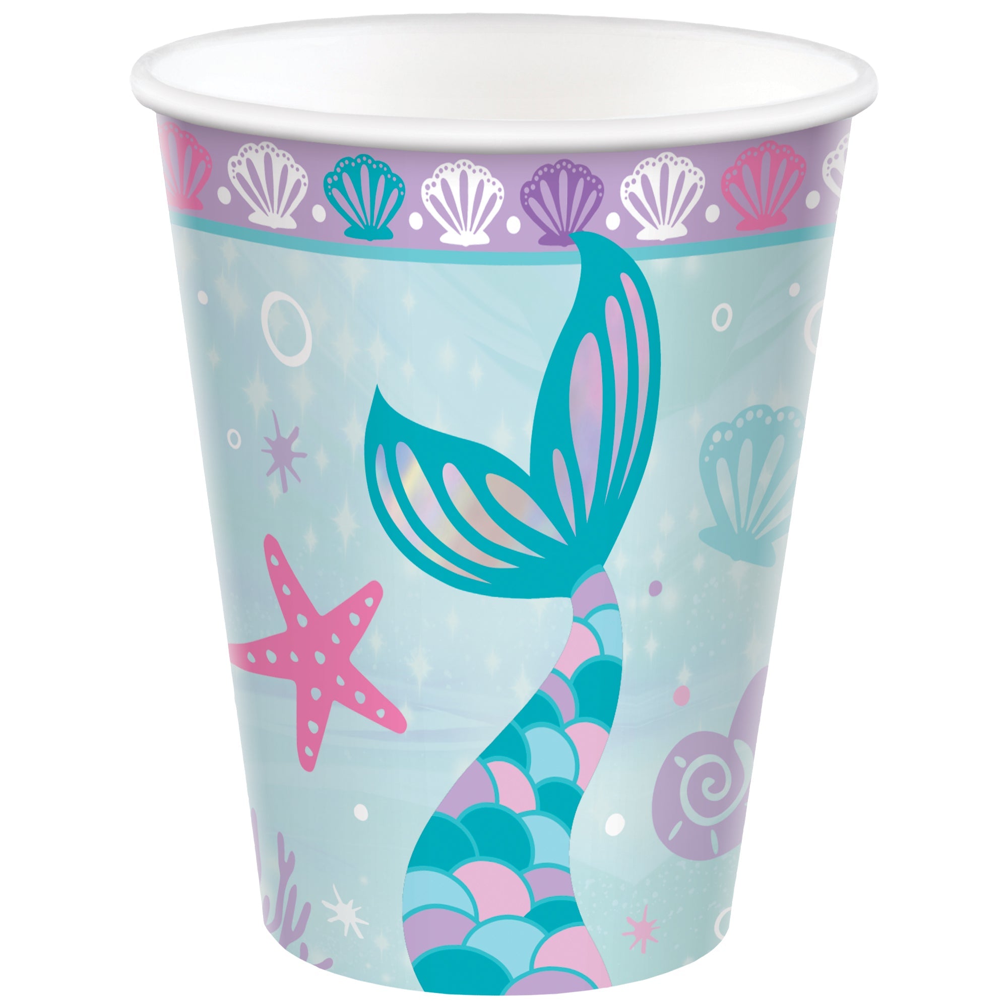 Shimmering Mermaids 8 Paper Cups  9 oz.