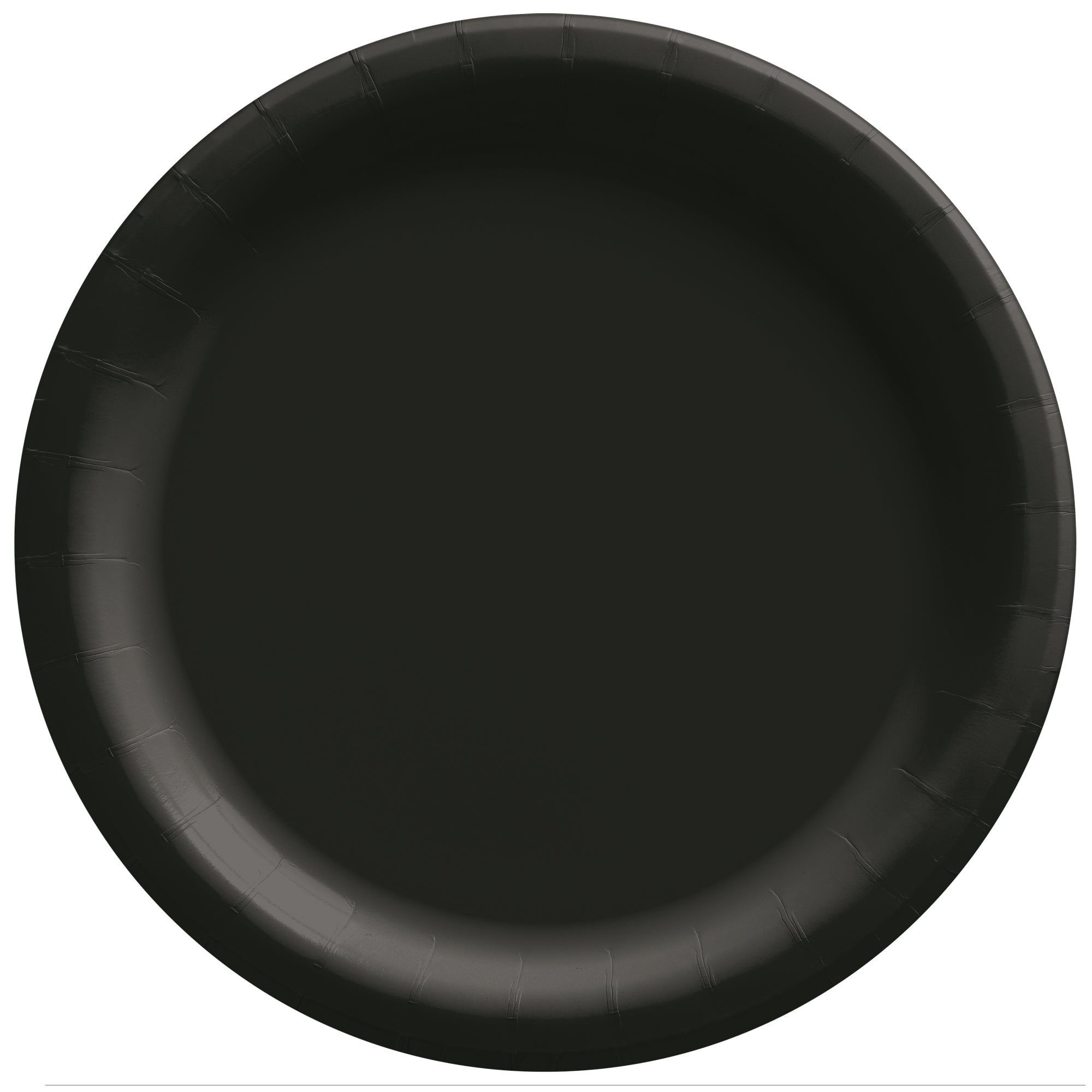 Round Paper Plates  Jet Black  20 pcs  6.75in