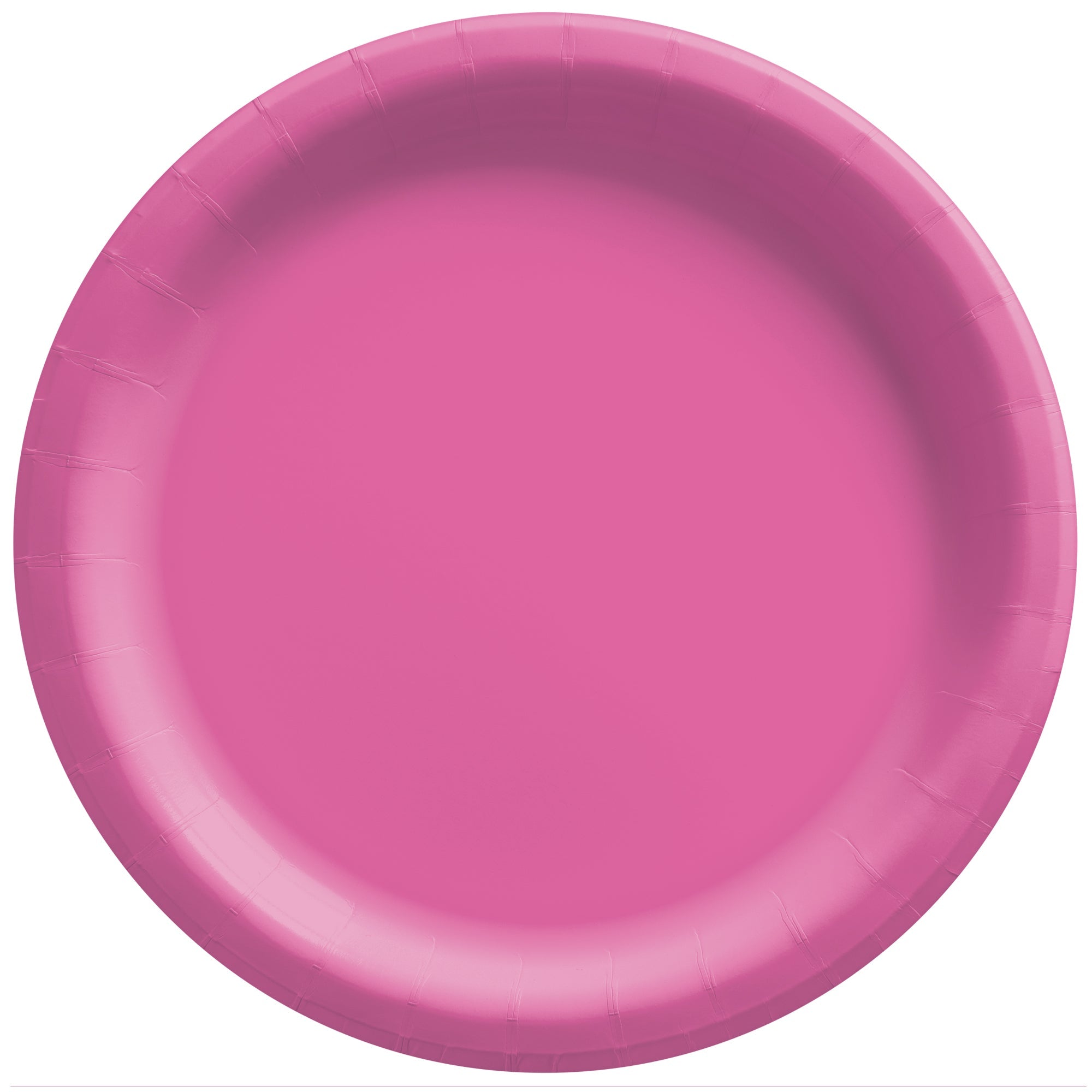 Round Paper Plates  Bright Pink  20 pcs  6.75in