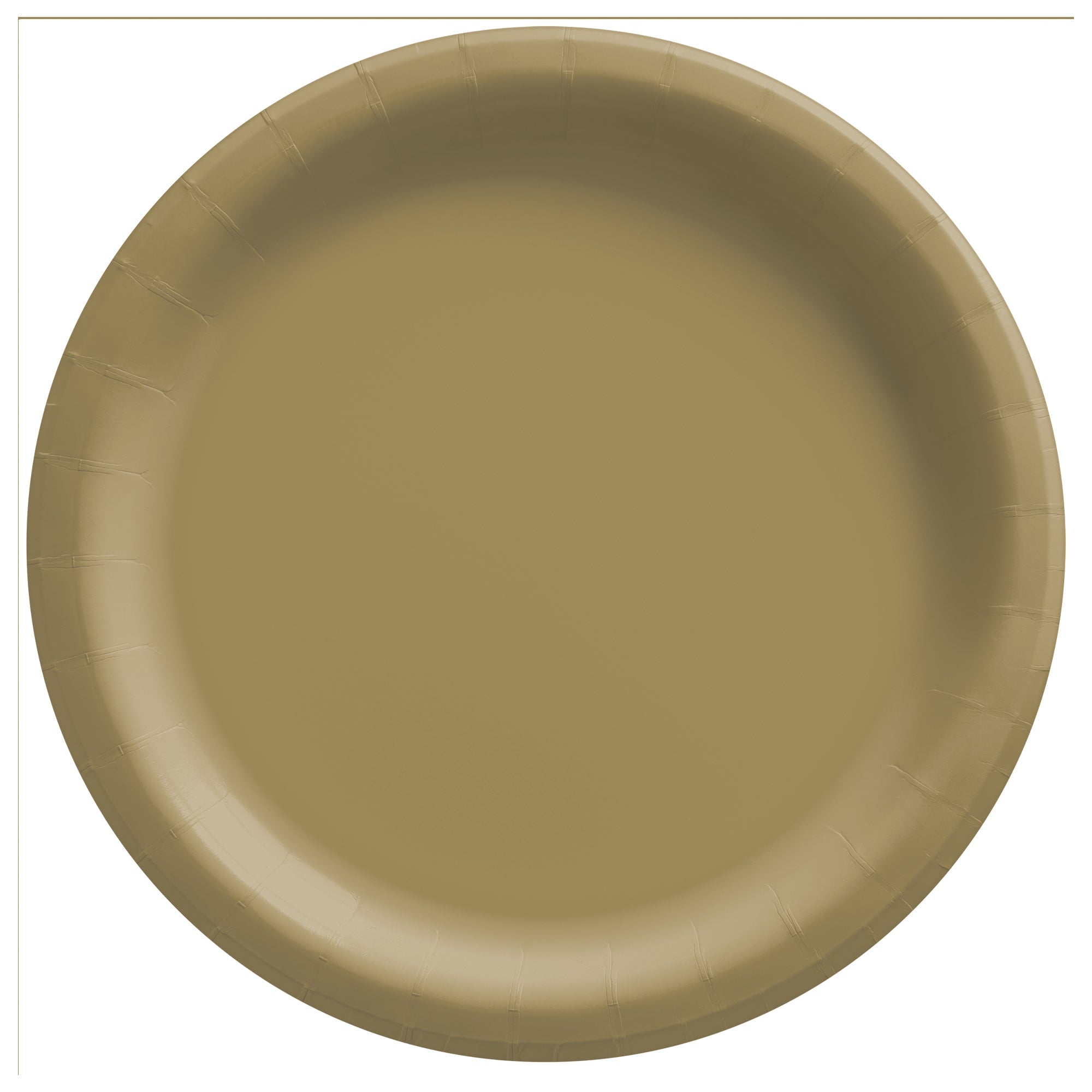 Round Paper Plates  Gold  20 pcs  6.75in