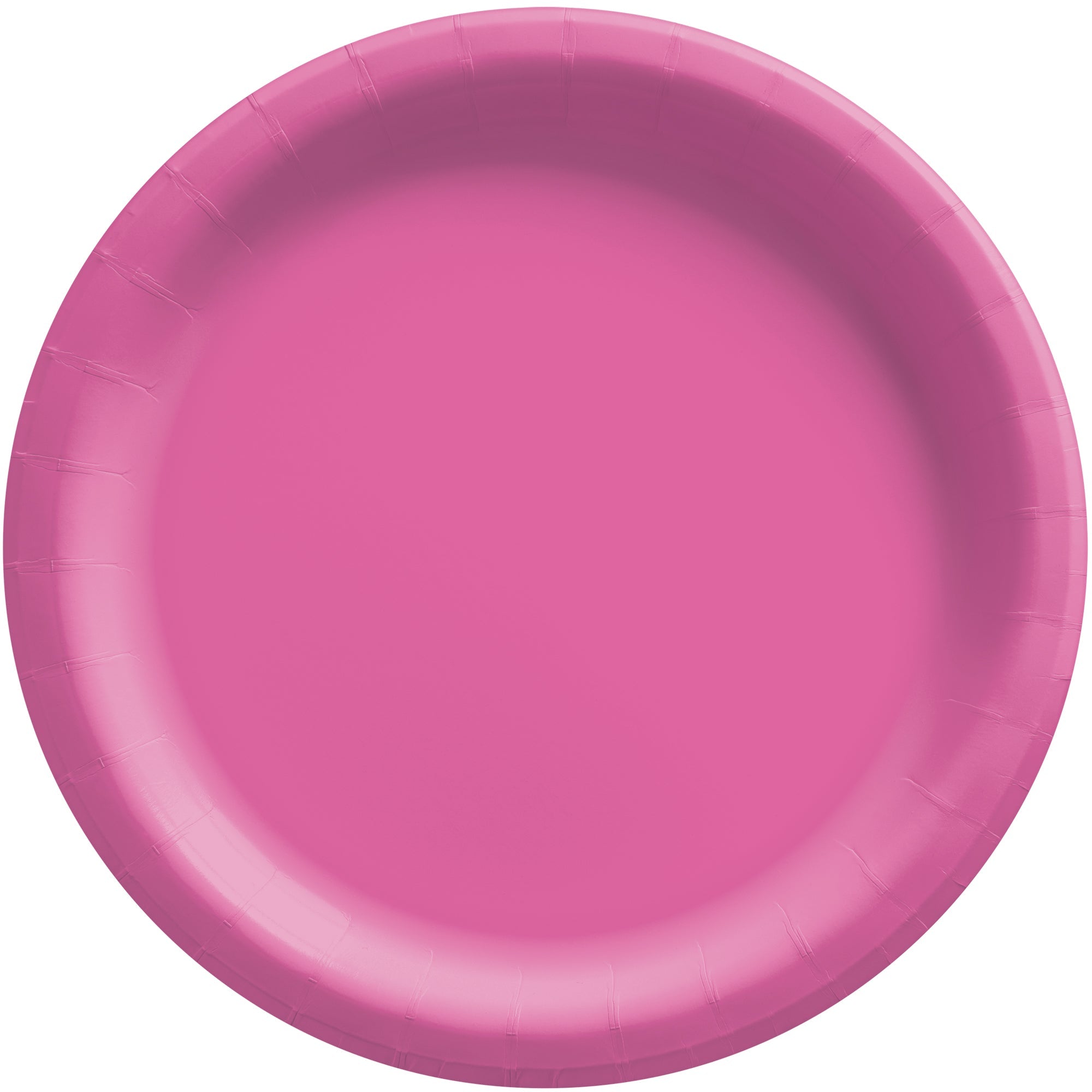 Round Paper Plates  Bright Pink  20 pcs  8.5in