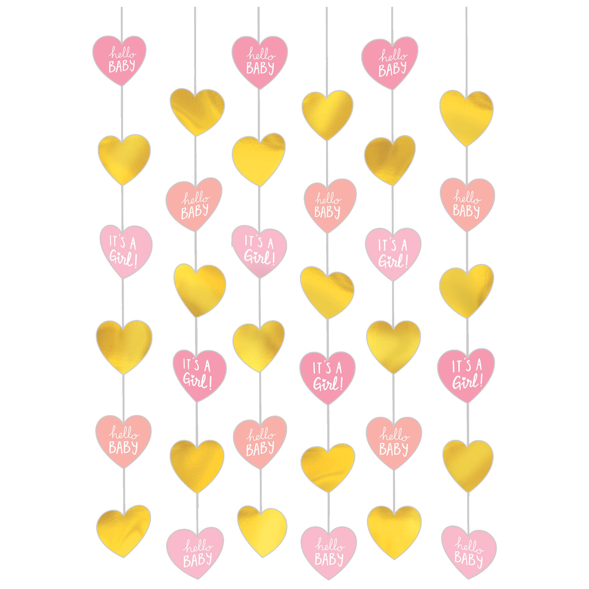 Oh Baby Girl String Decorations  Paper & Foil  7ft
