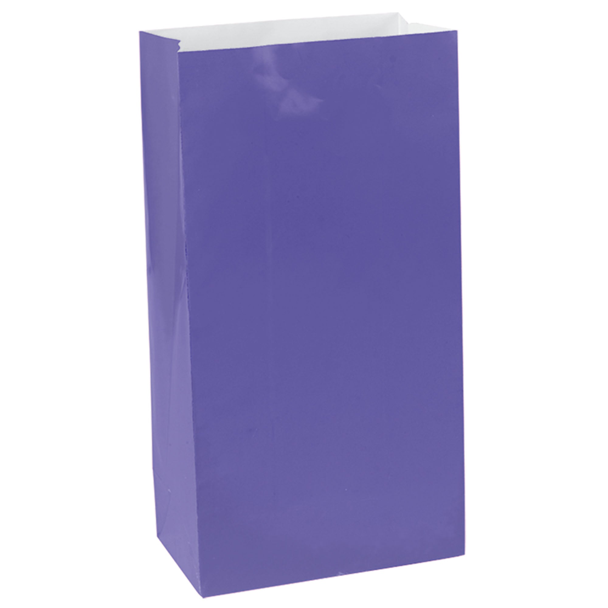 12 Mini Packaged Paper Bags  New Purple  6.5x3x2in