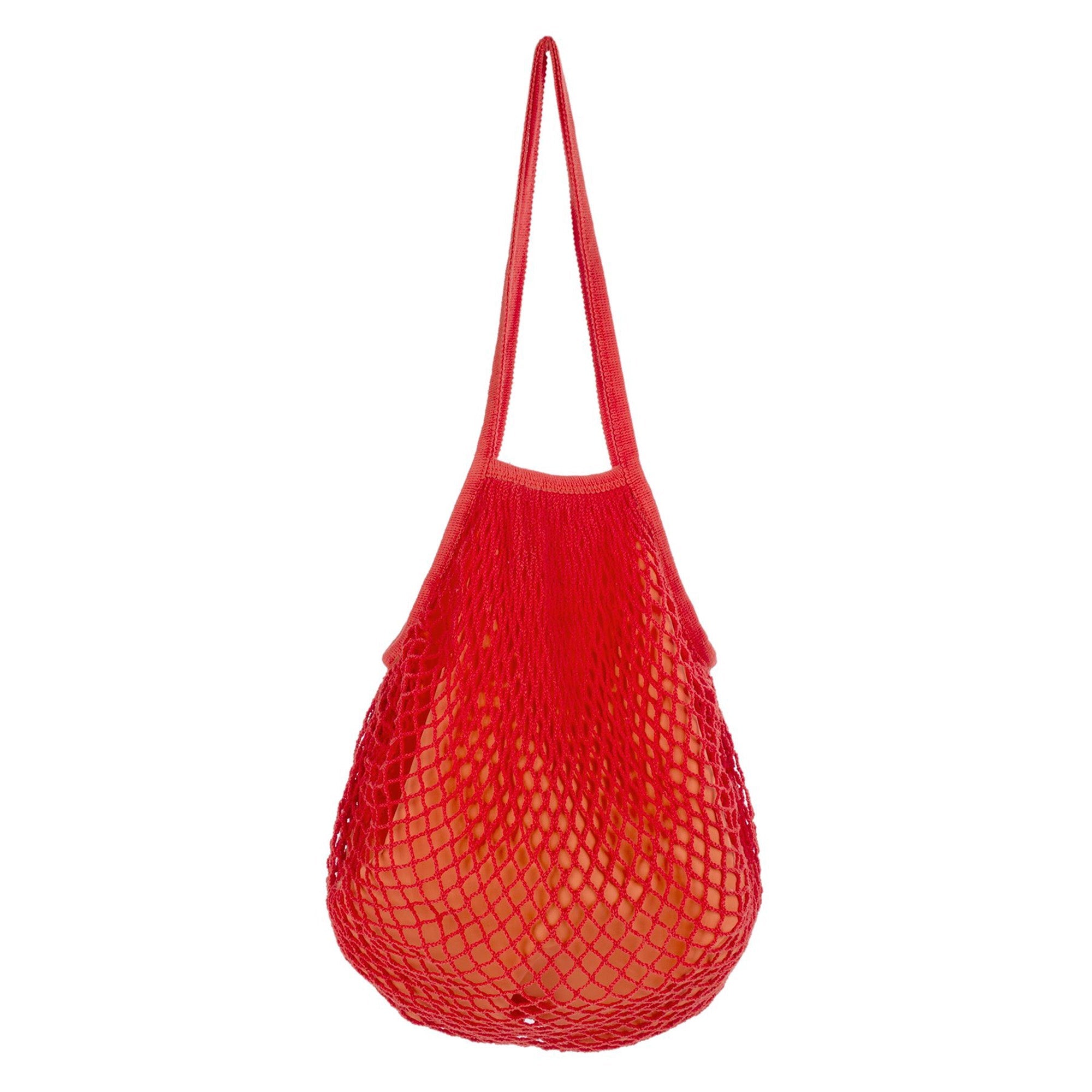 Red Net Bag with Lining 13x14in approx