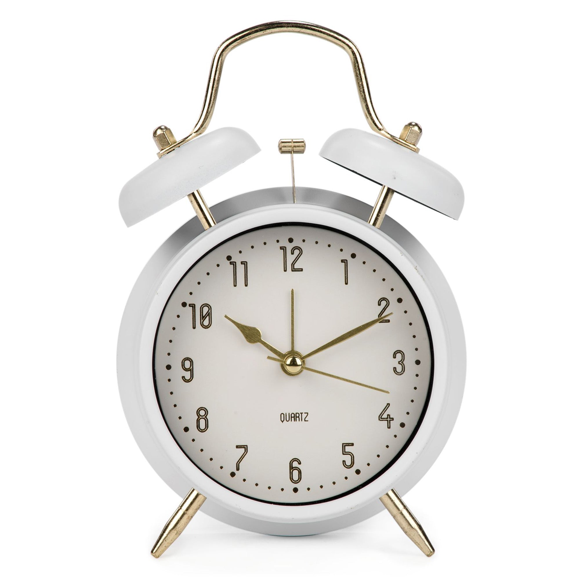 White Alarm Clock 4.5x2.5x7in