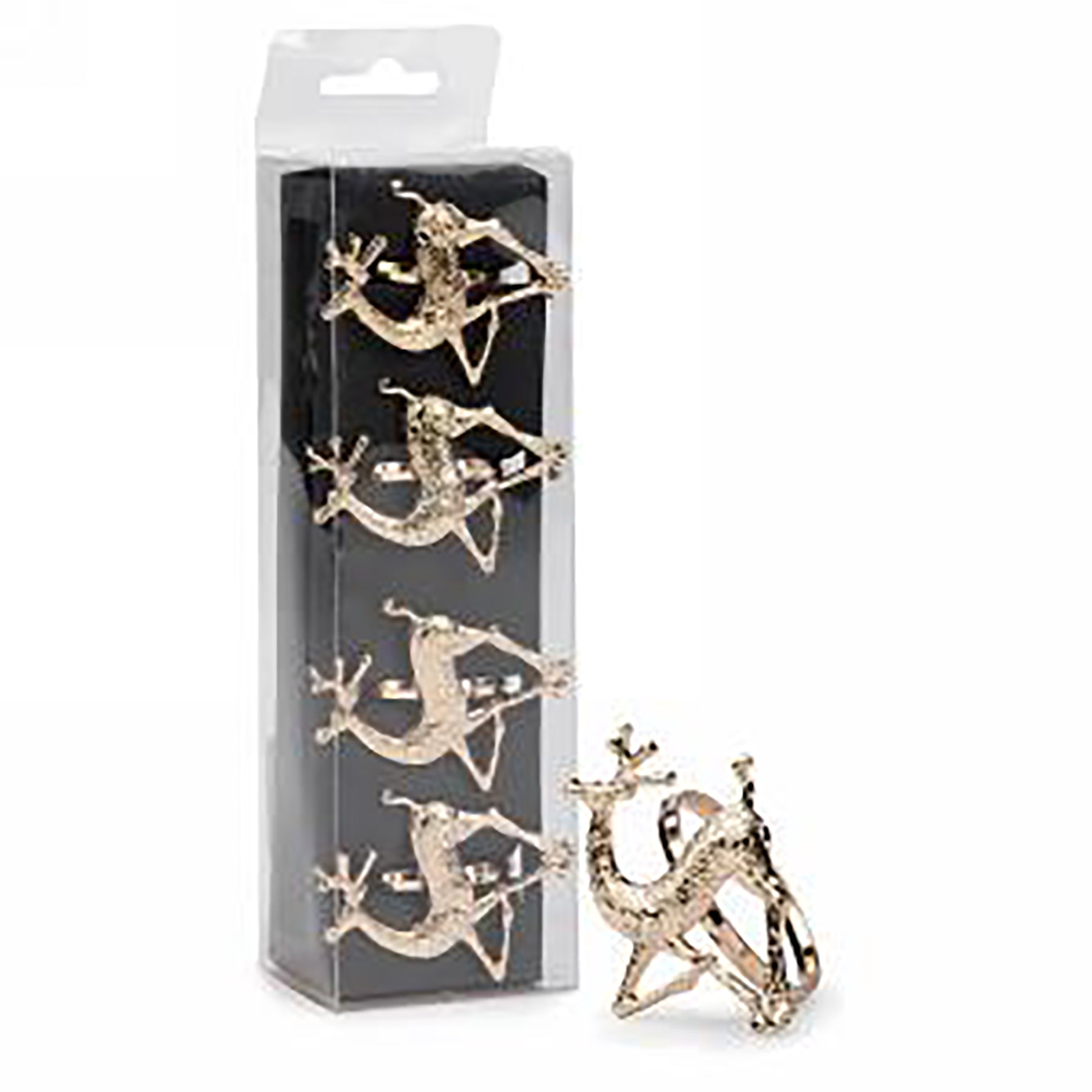 Christmas 4 Napkin Rings Reindeer