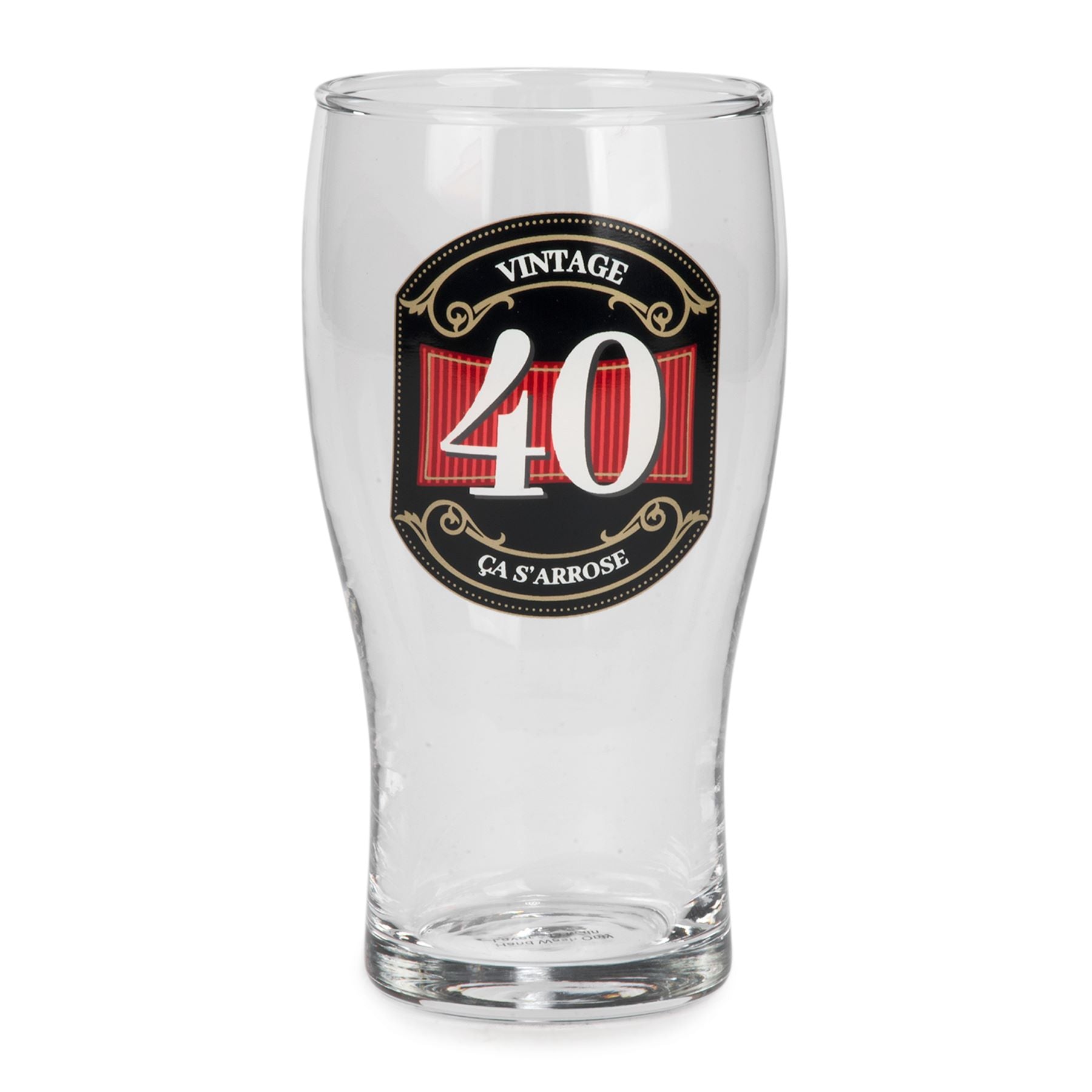 Beer Glass - Vintage 40 3x6in