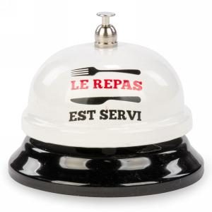 White Metal Bell - Le repas est Servi 2.5x2.5in