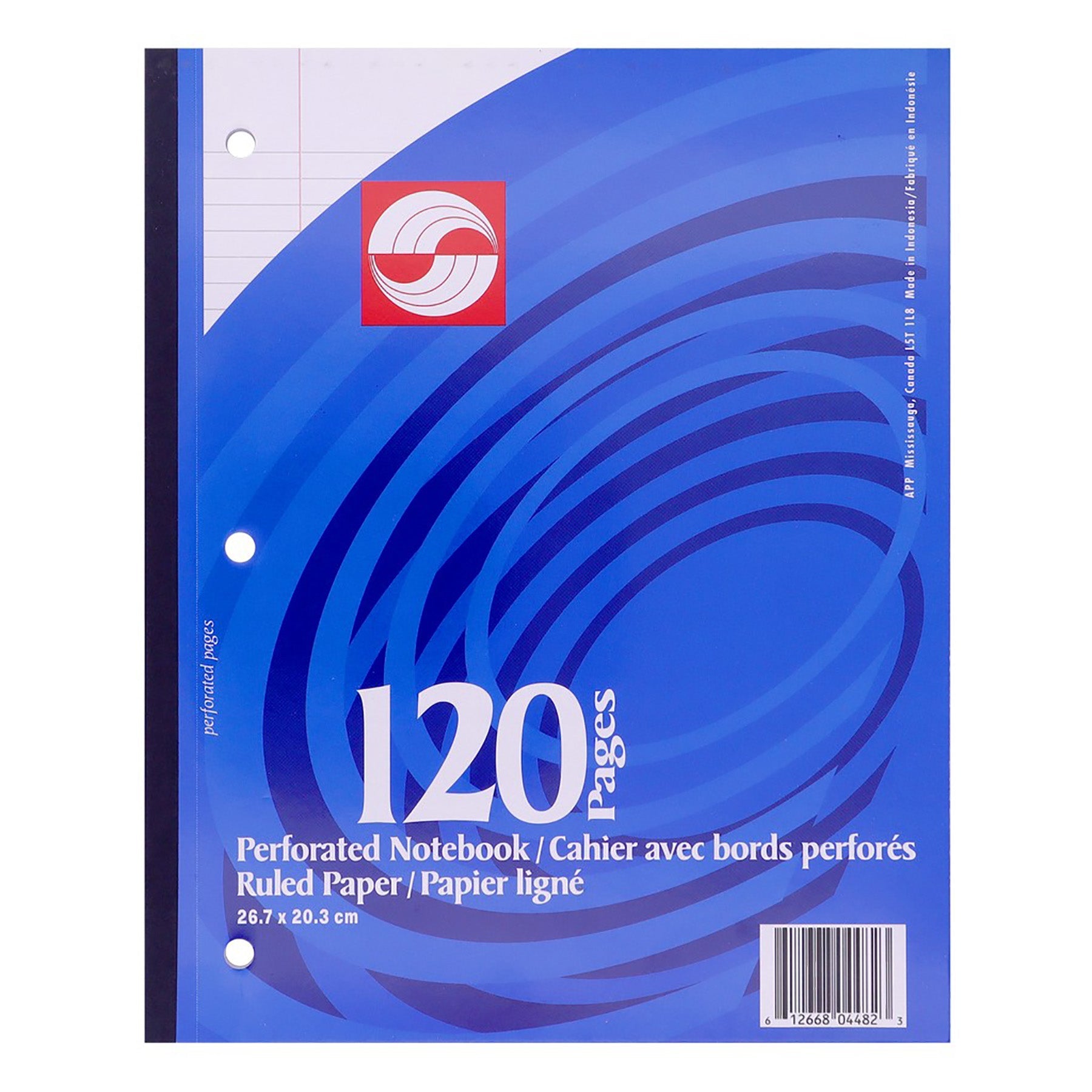 APP Perforated Notebook 120 Lined Pages 10.5x8in
