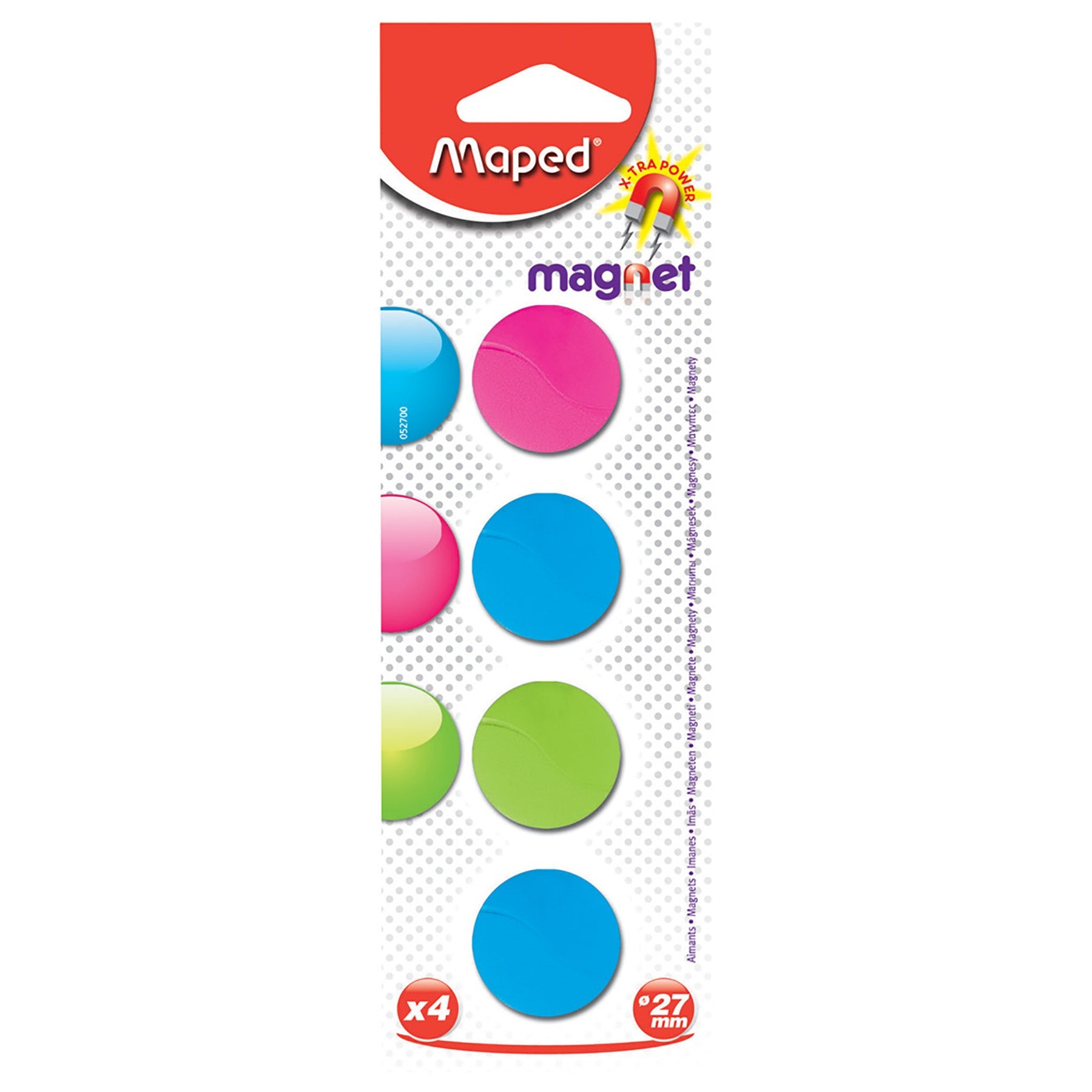 Maped 4 Magnets Round Plastic 1in