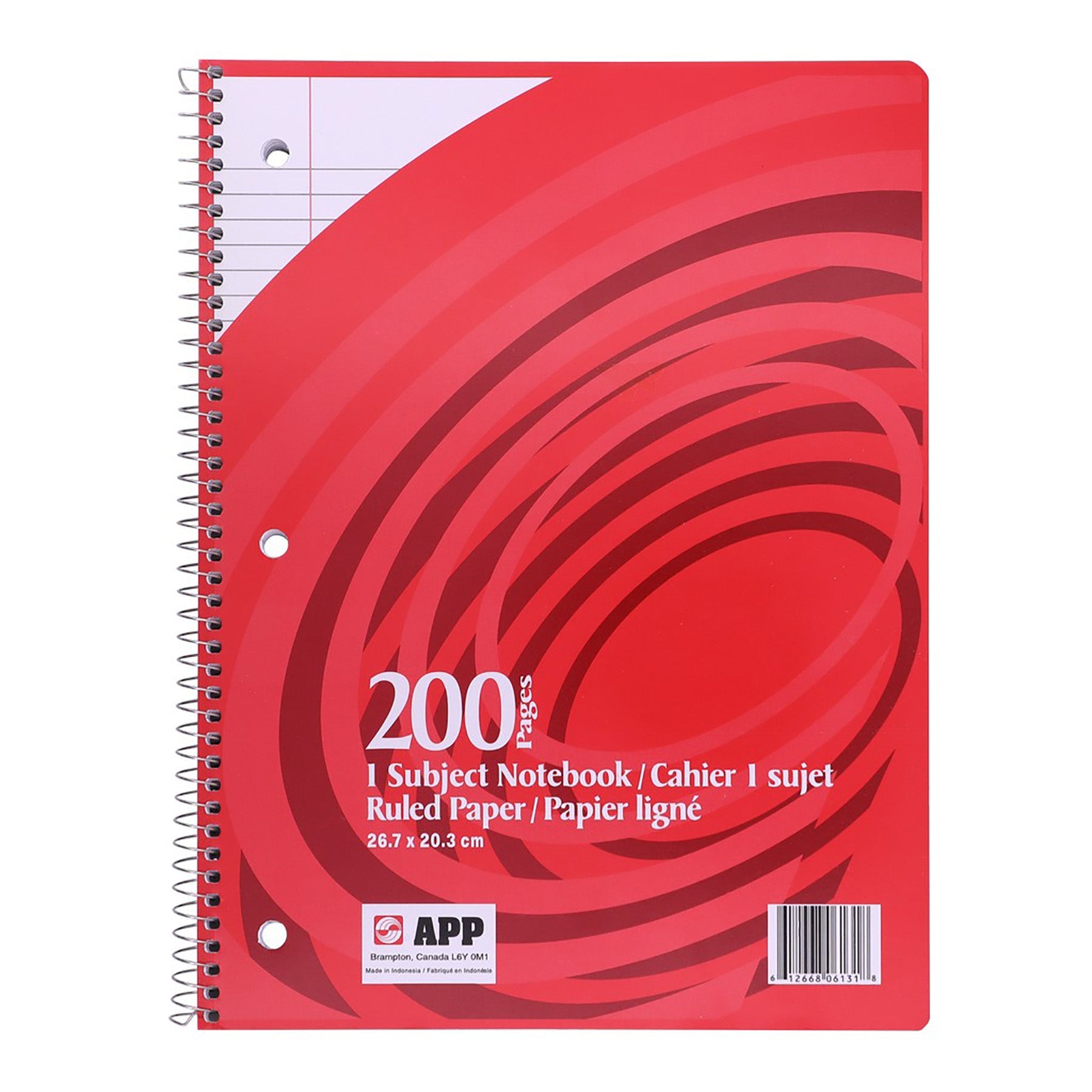 APP Coil Exercise Book 200 Lined Pages  10.5x8in