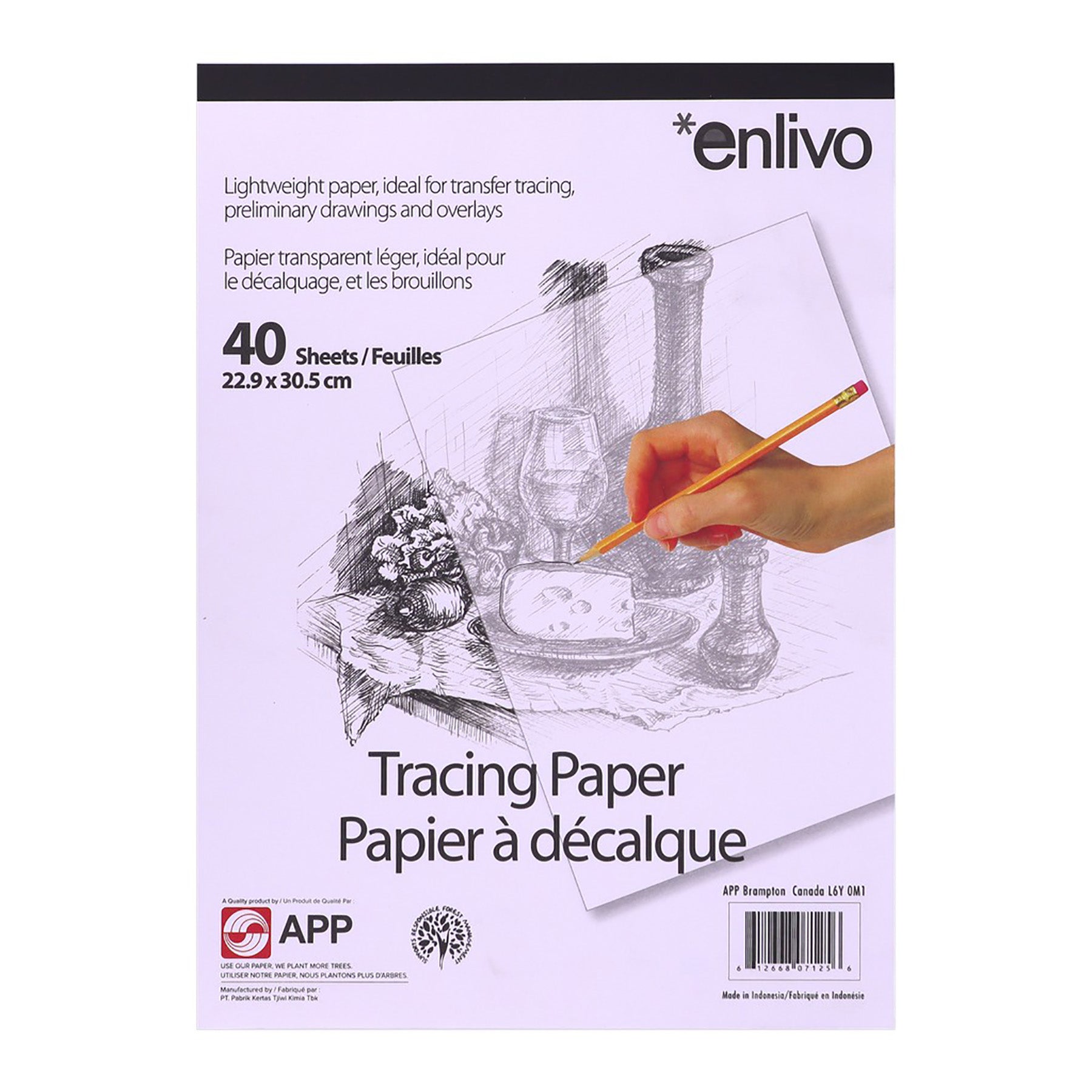 APP 40 Sheets Tracing Paper 9x12in