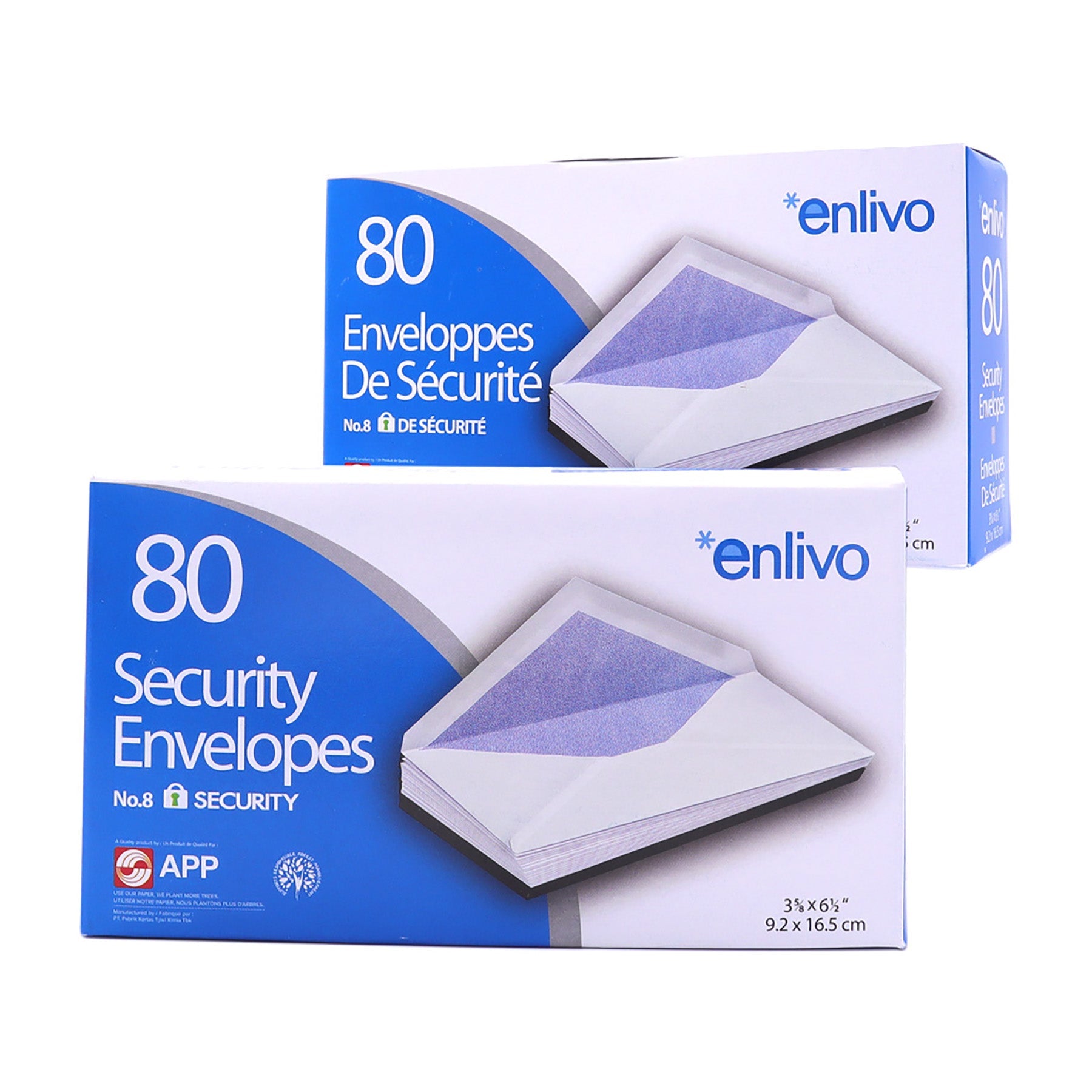 APP 80 Security Envelopes no 8 3.62x6.5in