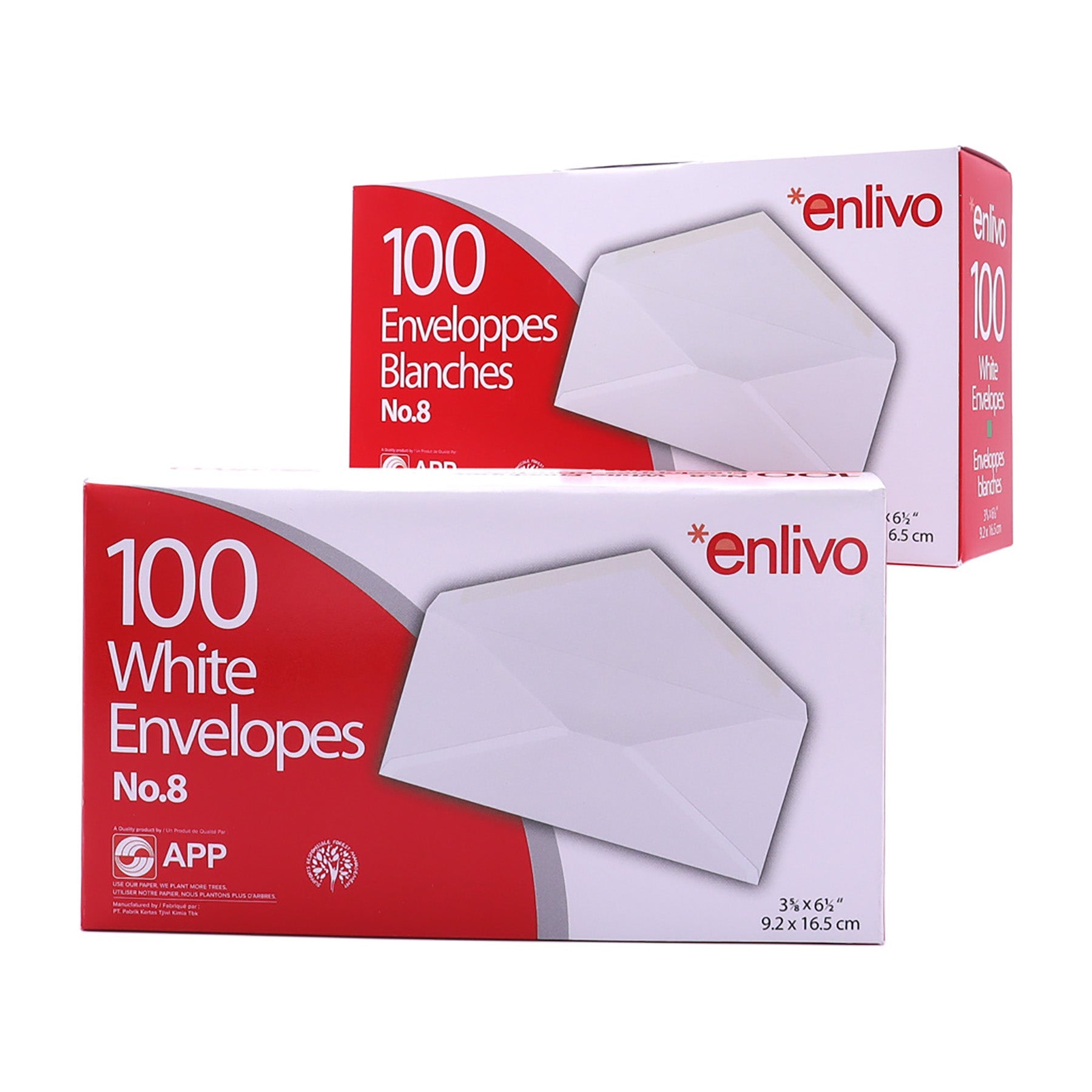 APP 100 Envelopes White no 10 3.62x6.5in 