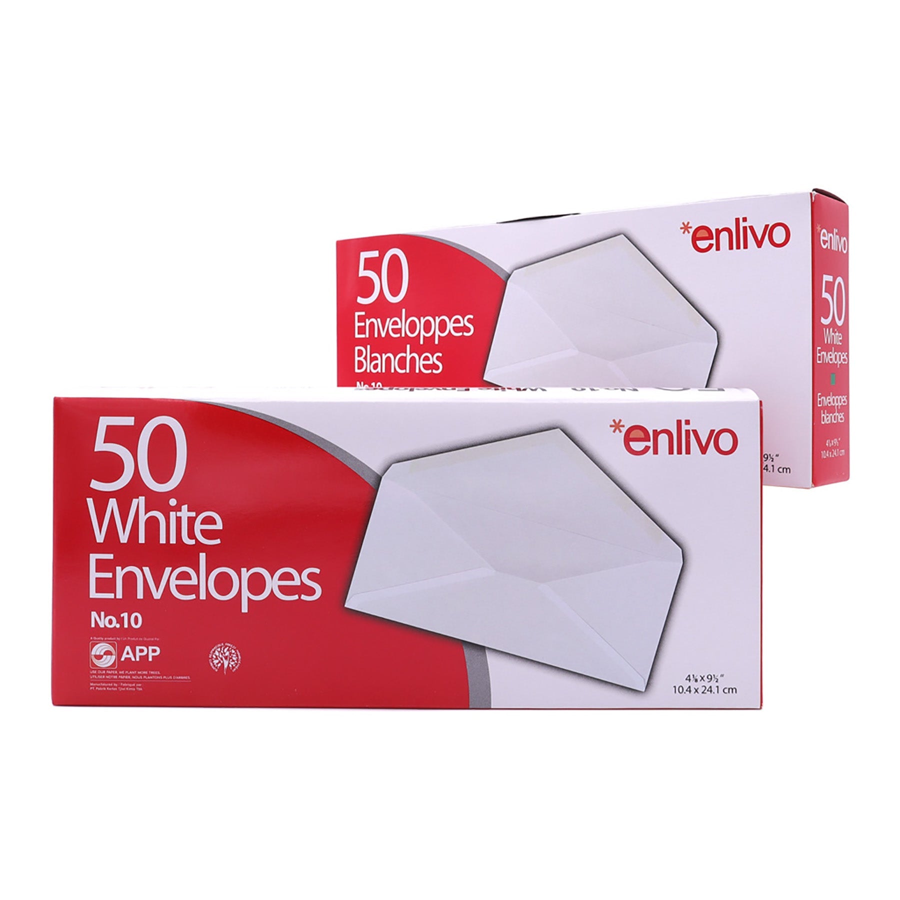 APP 50 Envelopes White no 10 4.1x9.5in