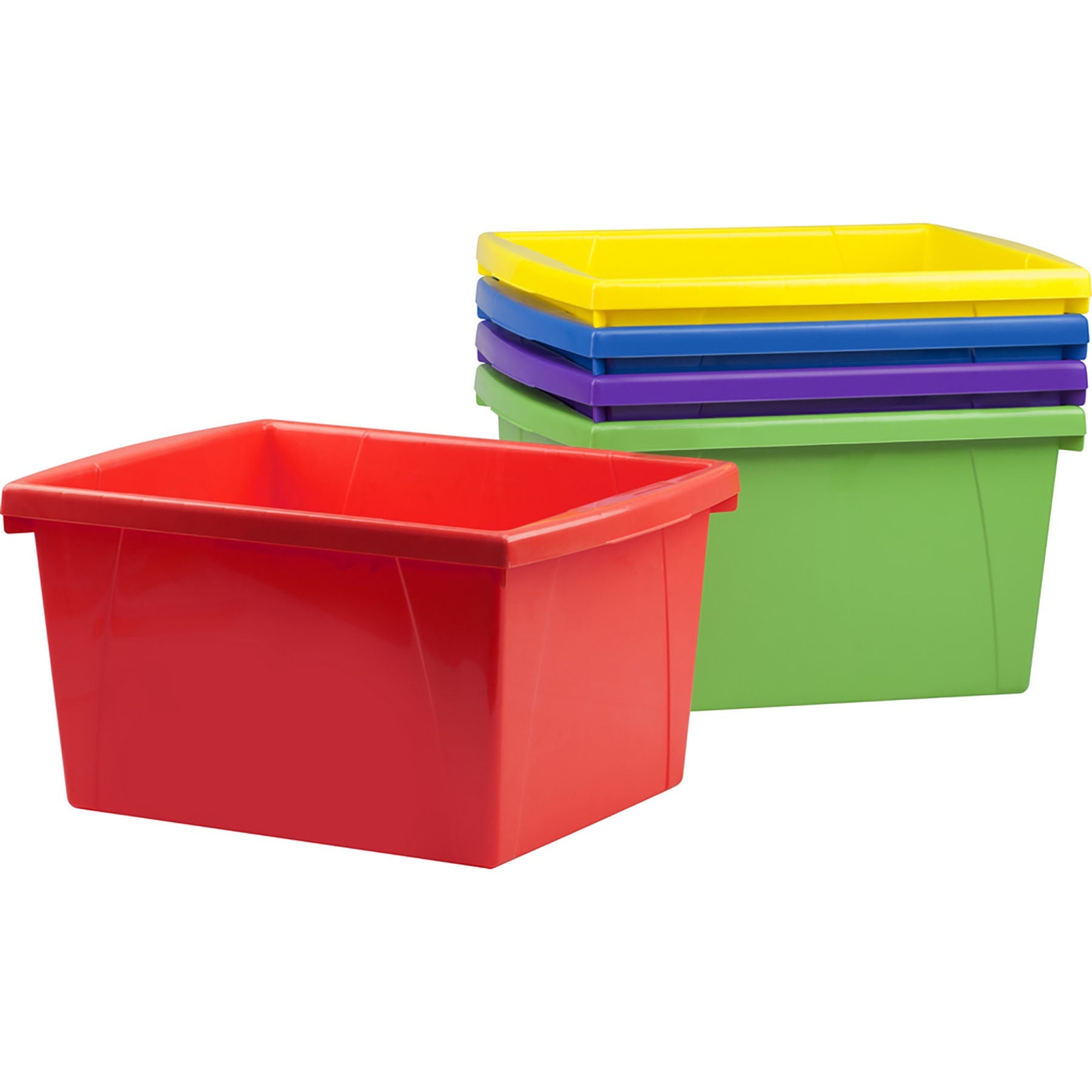 Storex Classroom Storage Bin Plastic 15L  14.5x11x8in